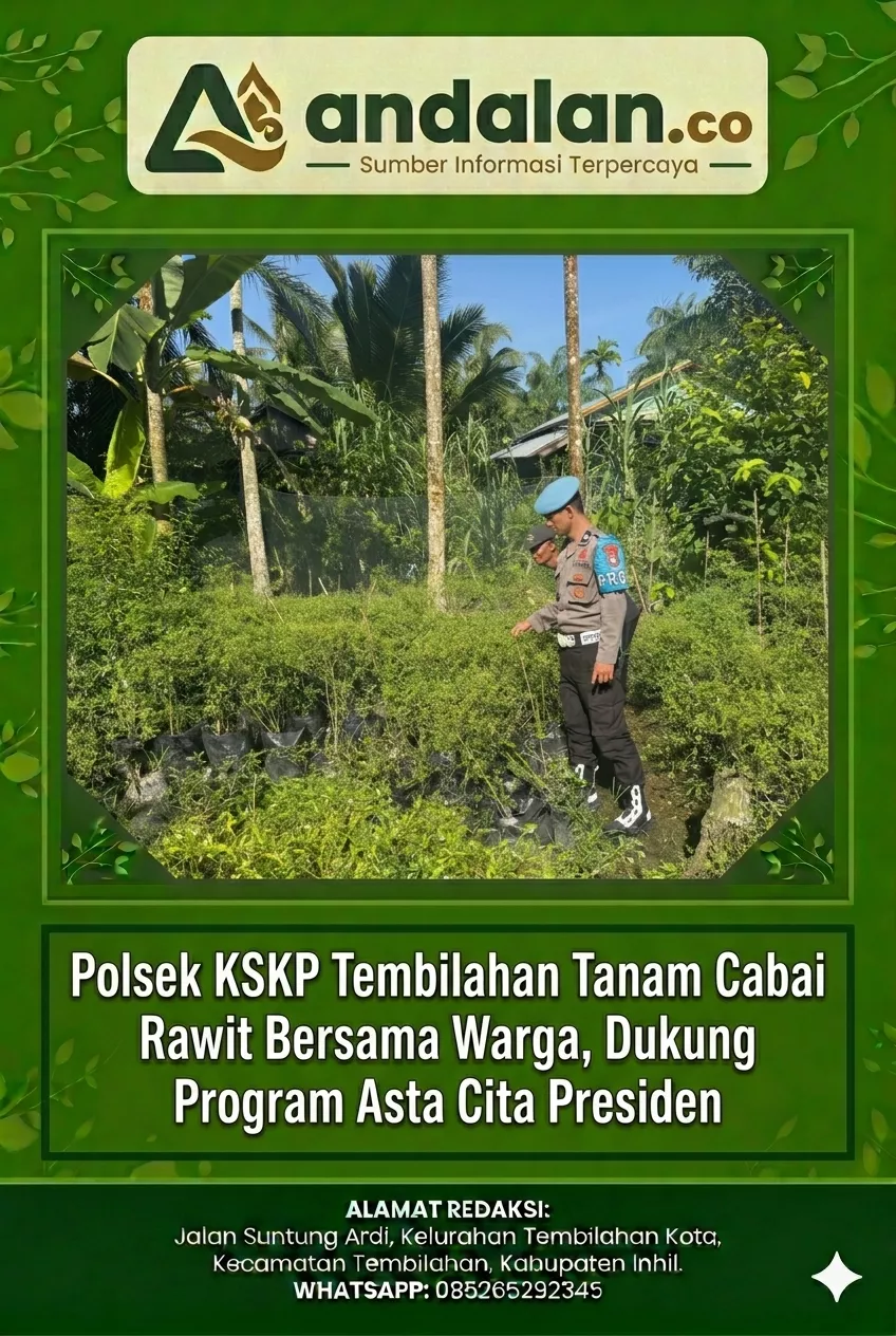 Polsek KSKP Tembilahan Tanam Cabai Rawit Bersama Warga, Dukung Program Asta Cita Presiden