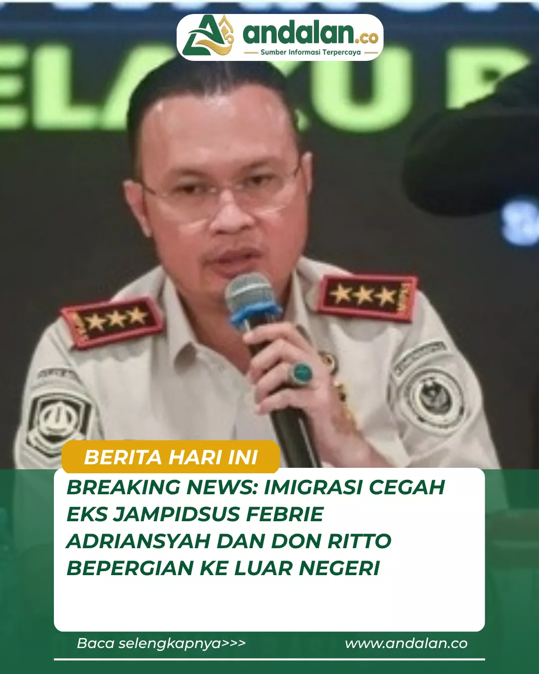 BREAKING NEWS: Imigrasi Cegah Eks Jampidsus Febrie Adriansyah dan Don Ritto Bepergian ke Luar Negeri