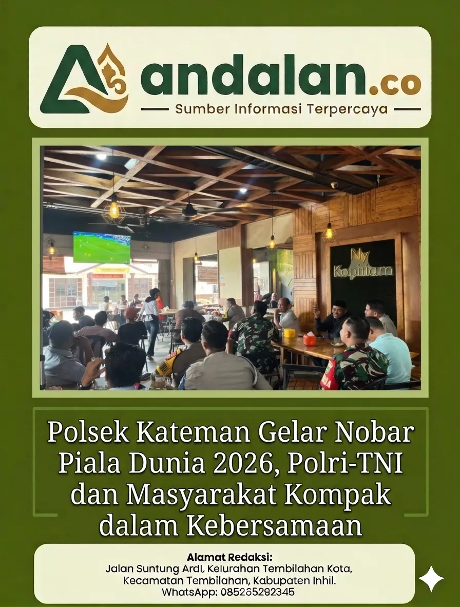 Polsek Kateman Gelar Nobar Piala Dunia 2026, Polri-TNI dan Masyarakat Kompak dalam Kebersamaan