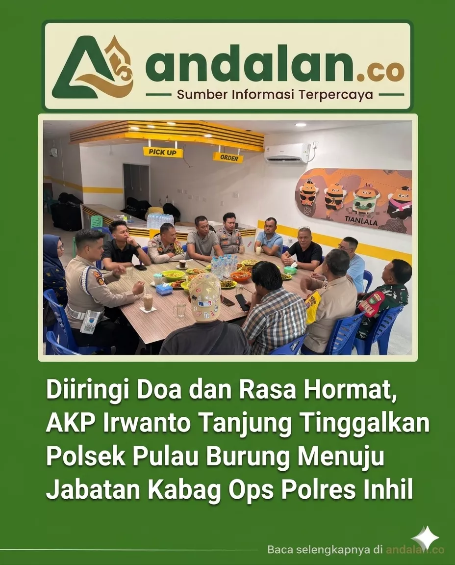 Diiringi Doa dan Rasa Hormat, AKP Irwanto Tanjung Tinggalkan Polsek Pulau Burung Menuju Jabatan Kabag Ops Polres Inhil