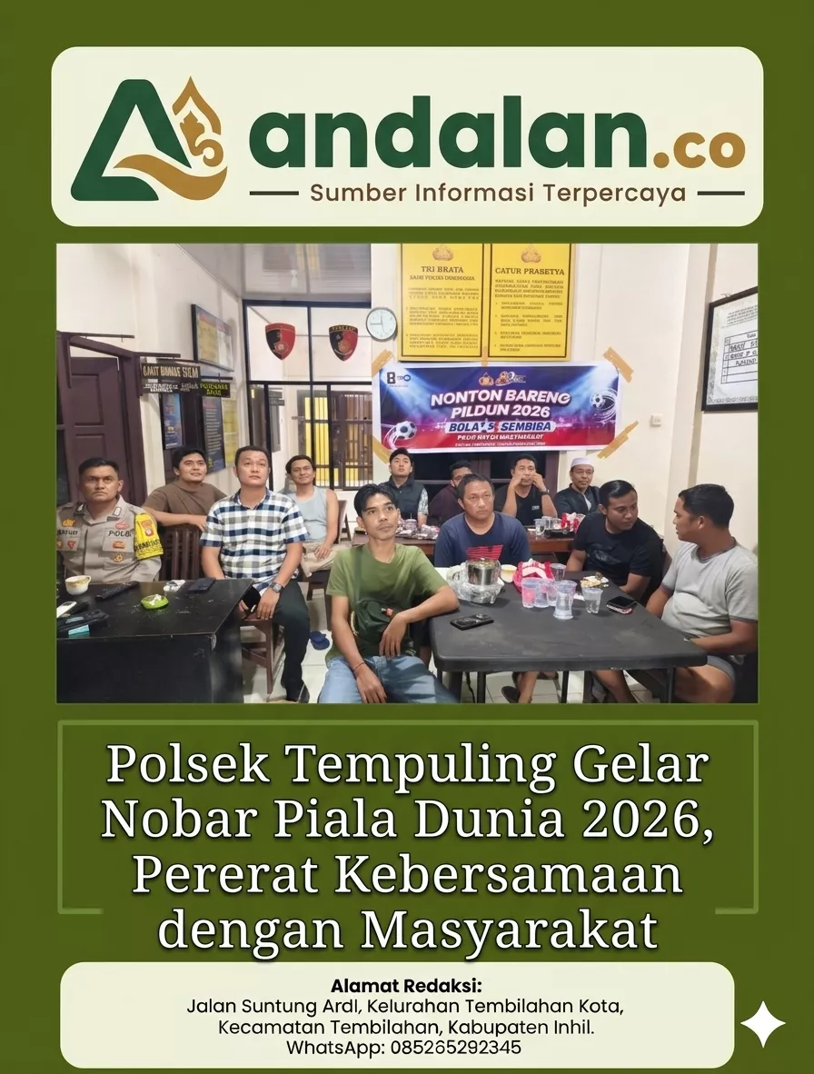 Polsek Tempuling Gelar Nobar Piala Dunia 2026, Pererat Kebersamaan dengan Masyarakat