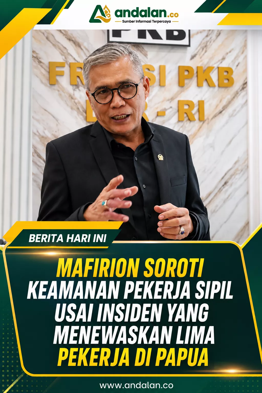 Mafirion Soroti Keamanan Pekerja Sipil Usai Insiden yang Menewaskan Lima Pekerja di Papua