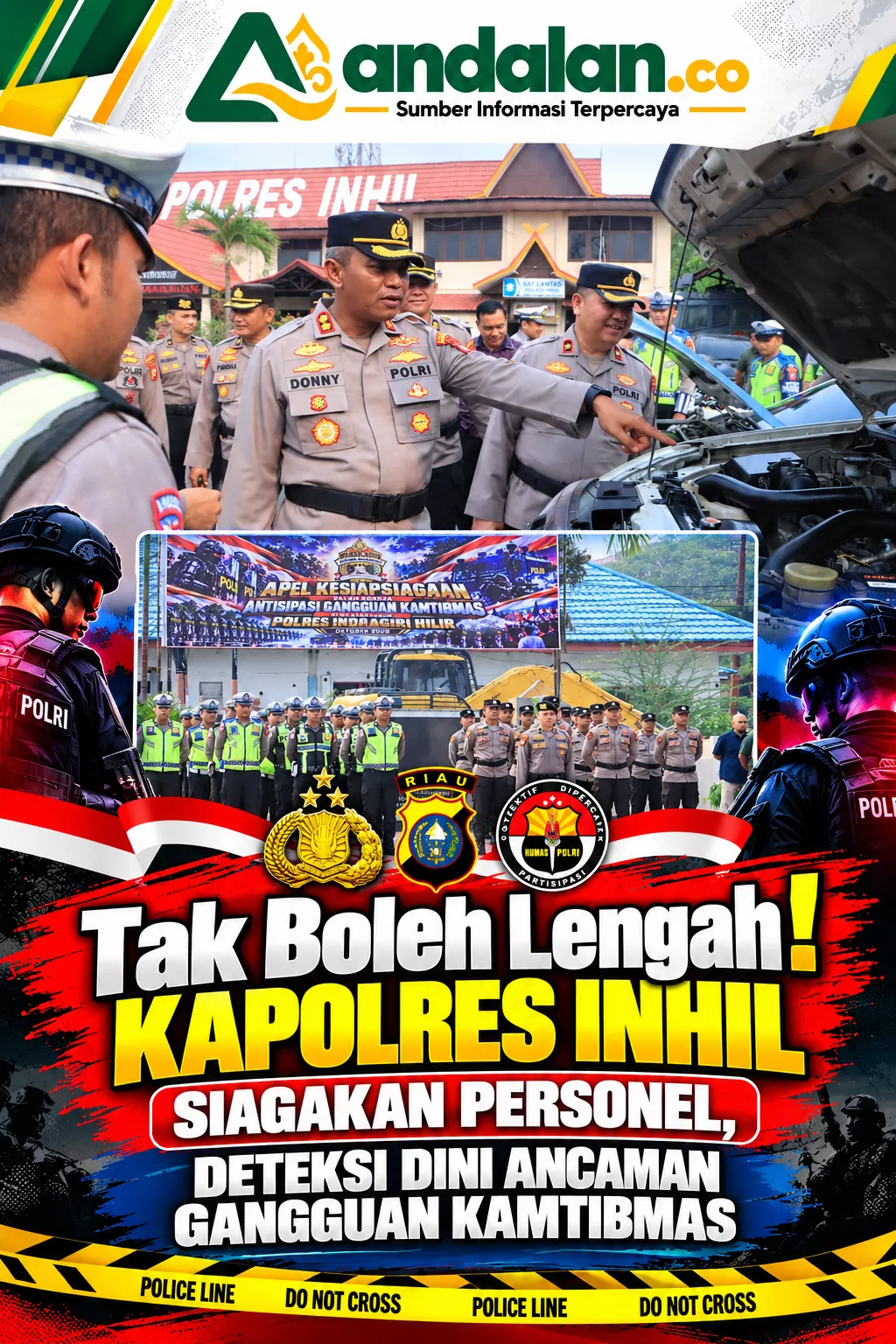 Tak Boleh Lengah! Kapolres Inhil Siagakan Personel, Deteksi Dini Ancaman Gangguan Kamtibmas