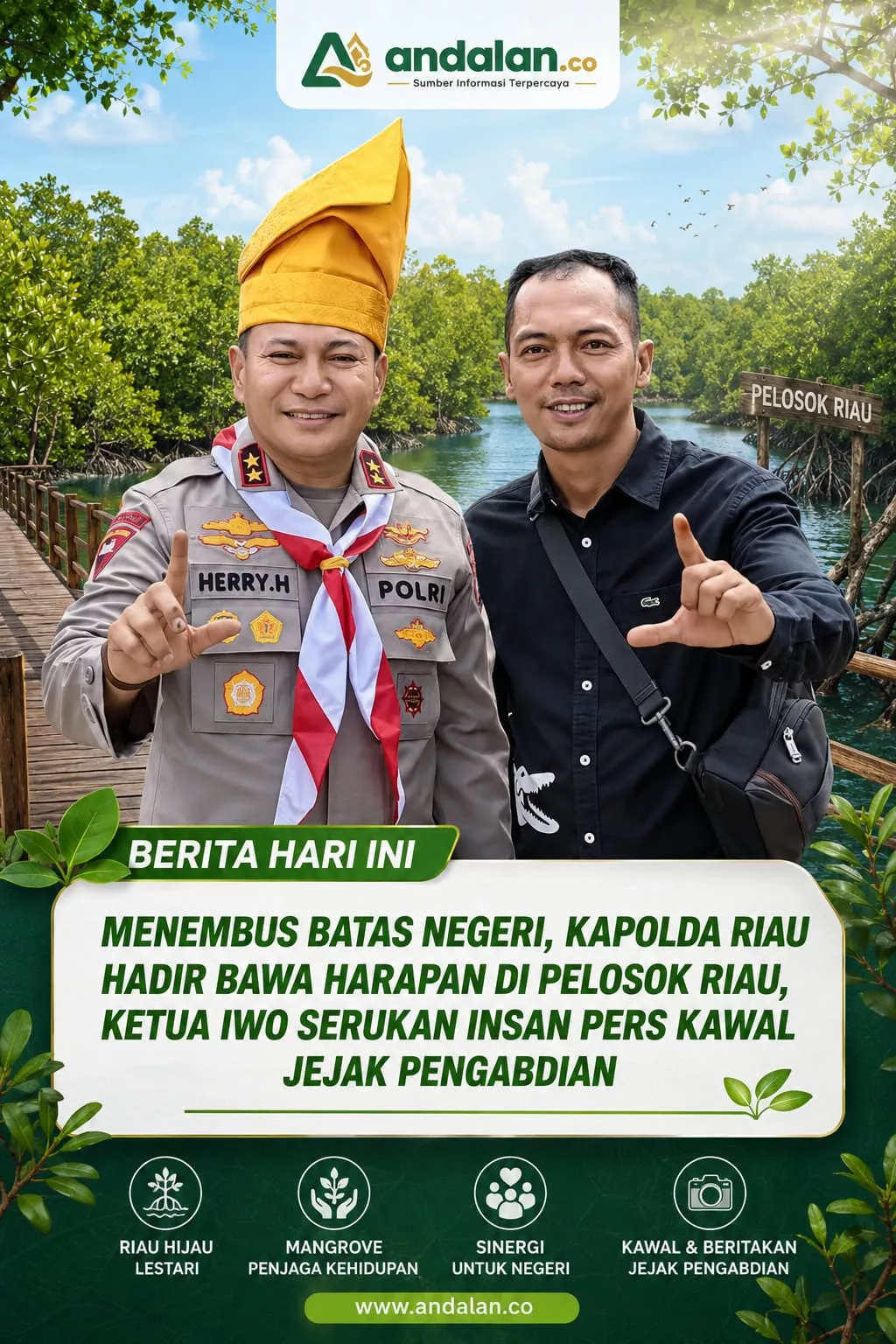 Menembus Batas Negeri, Kapolda Riau Hadir Bawa Harapan di Pelosok Riau, Ketua PW-IWO Serukan Insan Pers Kawal Jejak Pengabdian