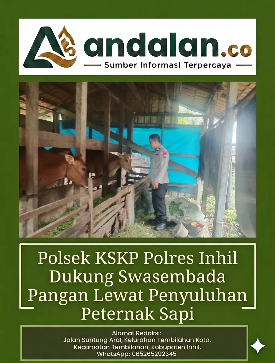 Polsek KSKP Polres Inhil Dukung Swasembada Pangan Lewat Penyuluhan Peternak Sapi