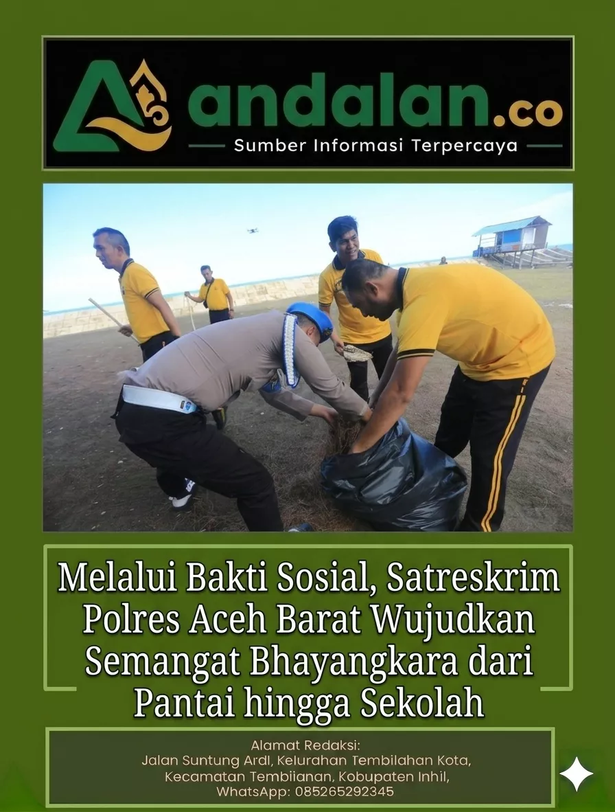 Melalui Bakti Sosial, Satreskrim Polres Aceh Barat Wujudkan Semangat Bhayangkara dari Pantai hingga Sekolah