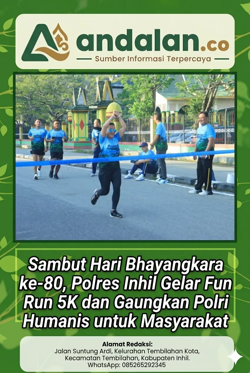 Sambut Hari Bhayangkara ke-80, Polres Inhil Gelar Fun Run 5K dan Gaungkan Polri Humanis untuk Masyarakat