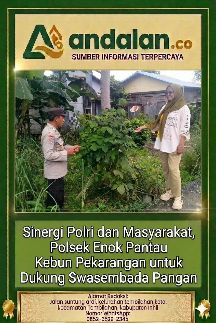 Sinergi Polri dan Masyarakat, Polsek Enok Pantau Kebun Pekarangan untuk Dukung Swasembada Pangan