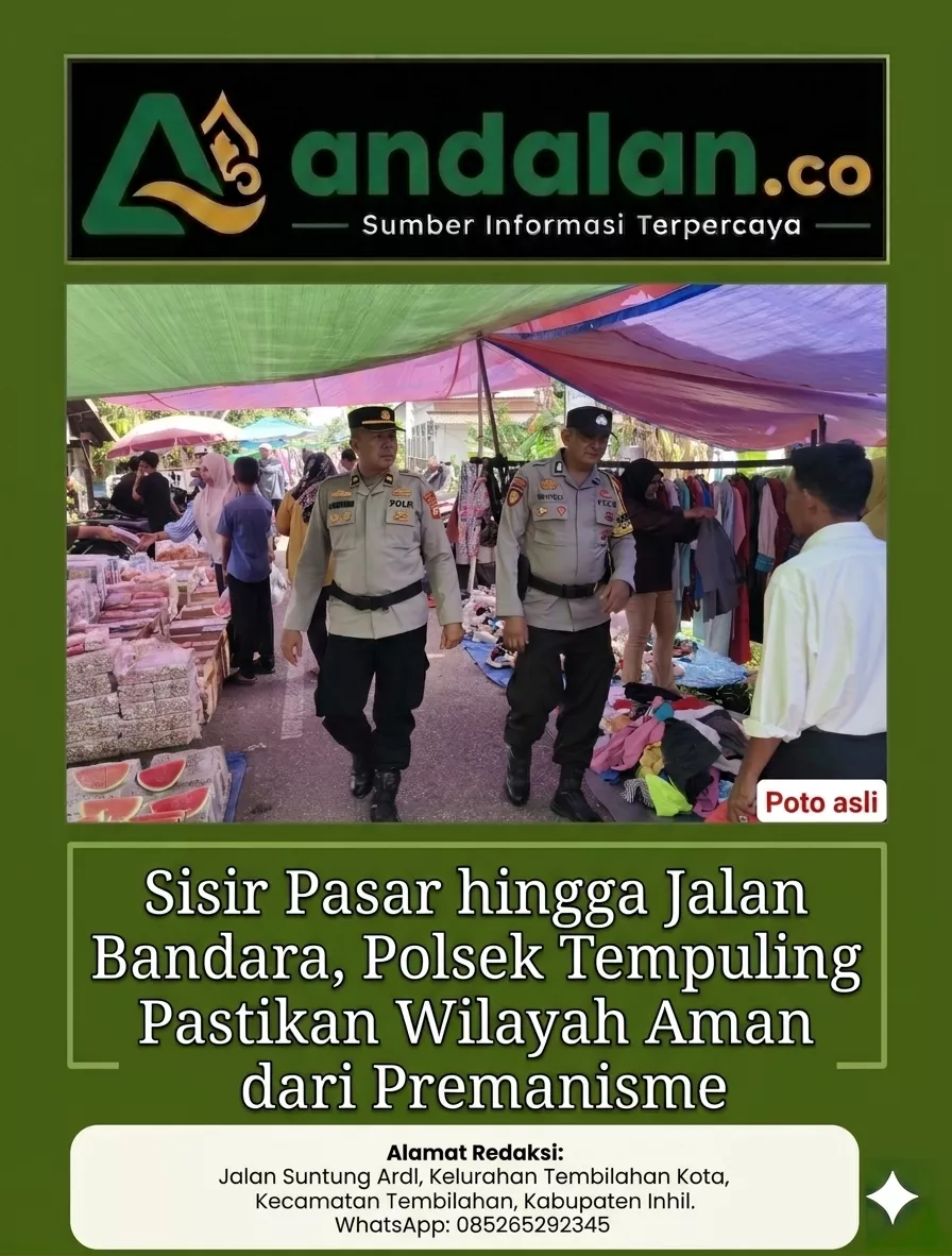 Sisir Pasar hingga Jalan Bandara, Polsek Tempuling Pastikan Wilayah Aman dari Premanisme