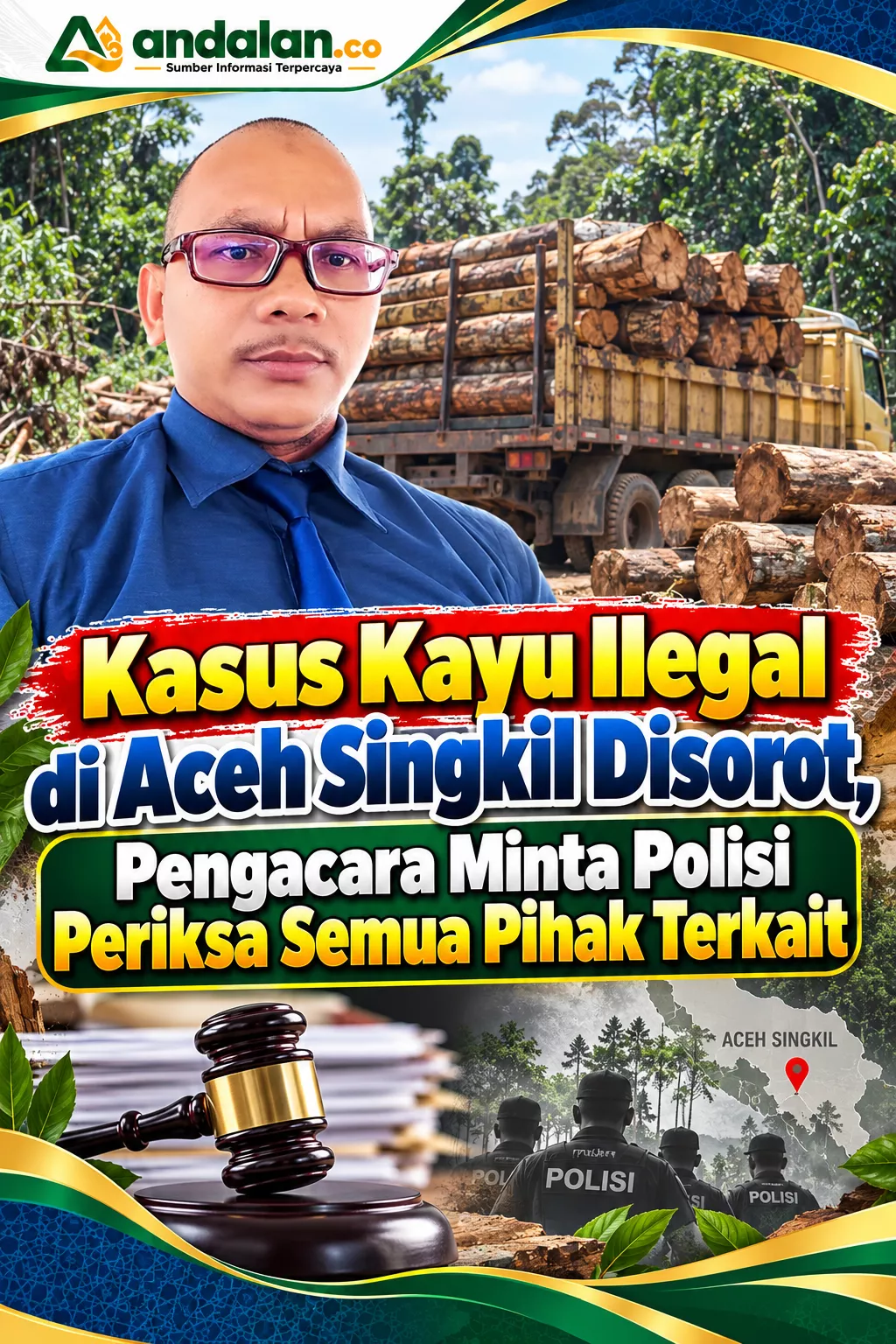Kasus Kayu Ilegal di Aceh Singkil Disorot, Pengacara Minta Polisi Periksa Semua Pihak Terkait