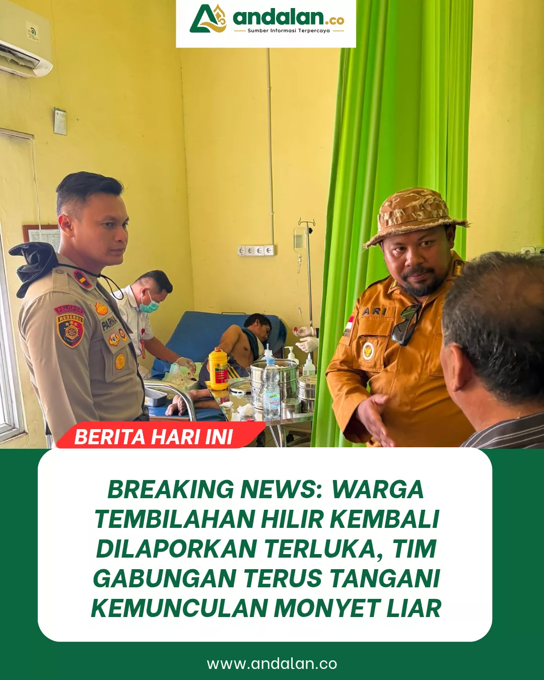 BREAKING NEWS: Warga Tembilahan Hilir Kembali Dilaporkan Terluka, Tim Gabungan Terus Tangani Kemunculan Monyet Liar