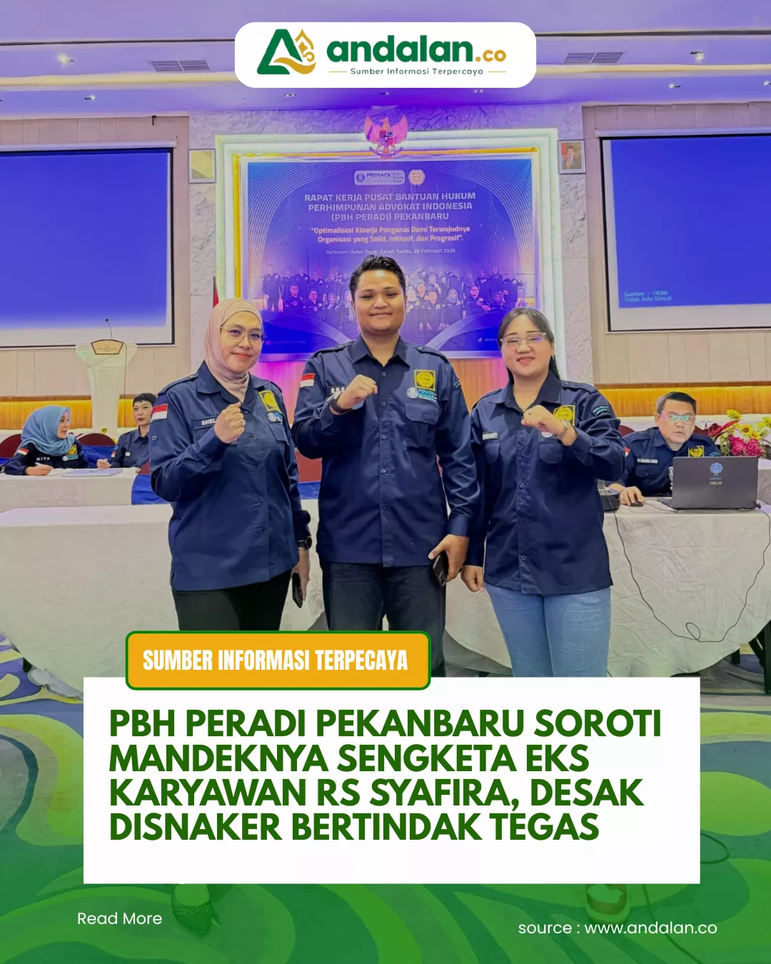 PBH PERADI Pekanbaru Soroti Mandeknya Sengketa Eks Karyawan RS Syafira, Desak Disnaker Bertindak Tegas
