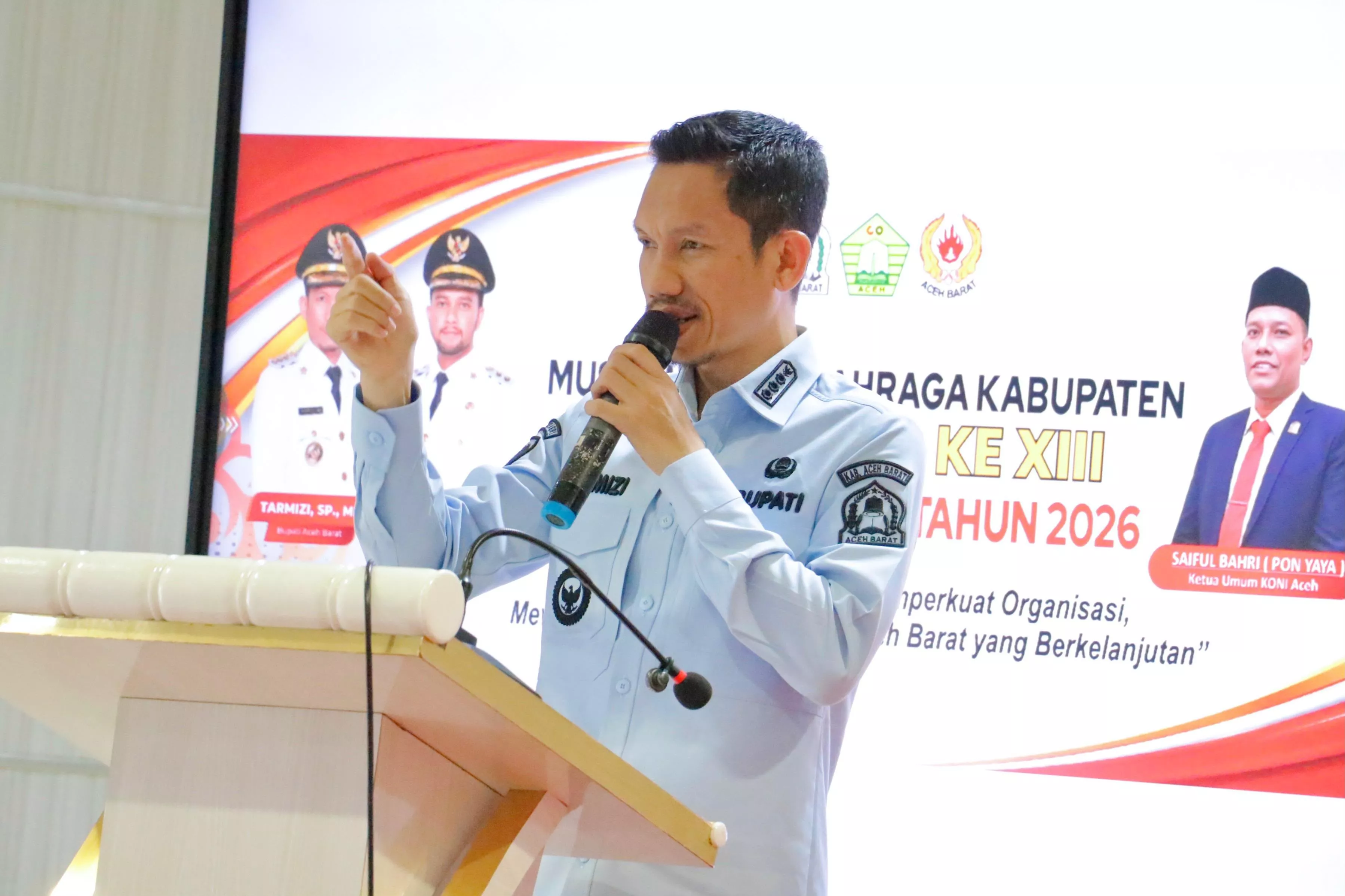 Buka Musorkab KONI, Bupati Aceh Barat Minta Pengurus Baru Ukir Prestasi