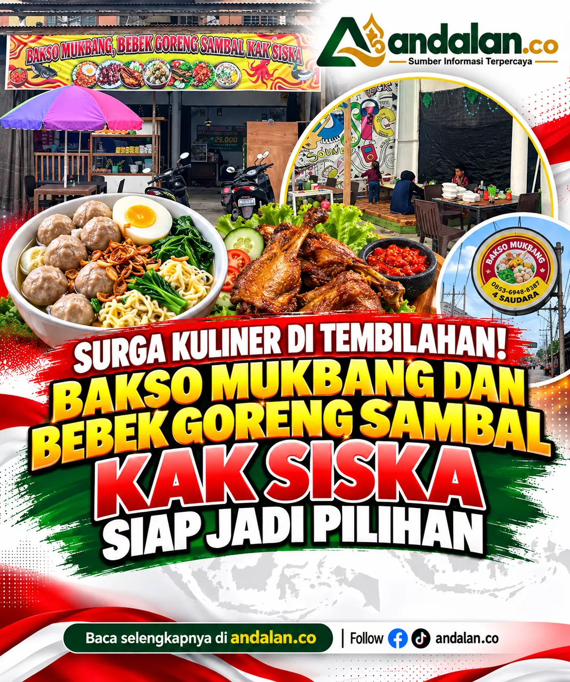 Surga Kuliner di Tembilahan! Bakso Mukbang dan Bebek Goreng Sambal Kak Siska Siap Jadi Pilihan