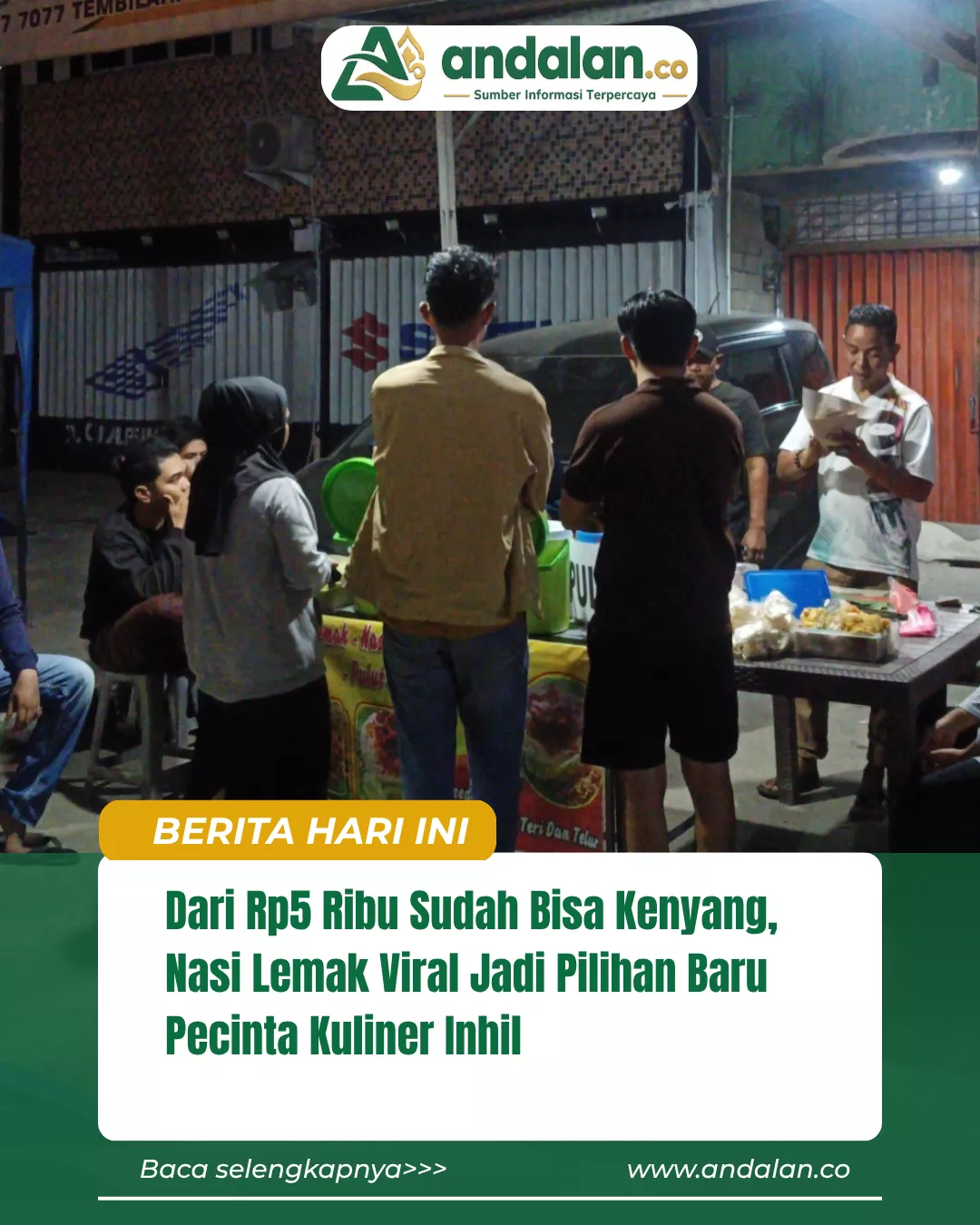 Dari Rp5 Ribu Sudah Bisa Kenyang, Nasi Lemak Viral Jadi Pilihan Baru Pecinta Kuliner Inhil