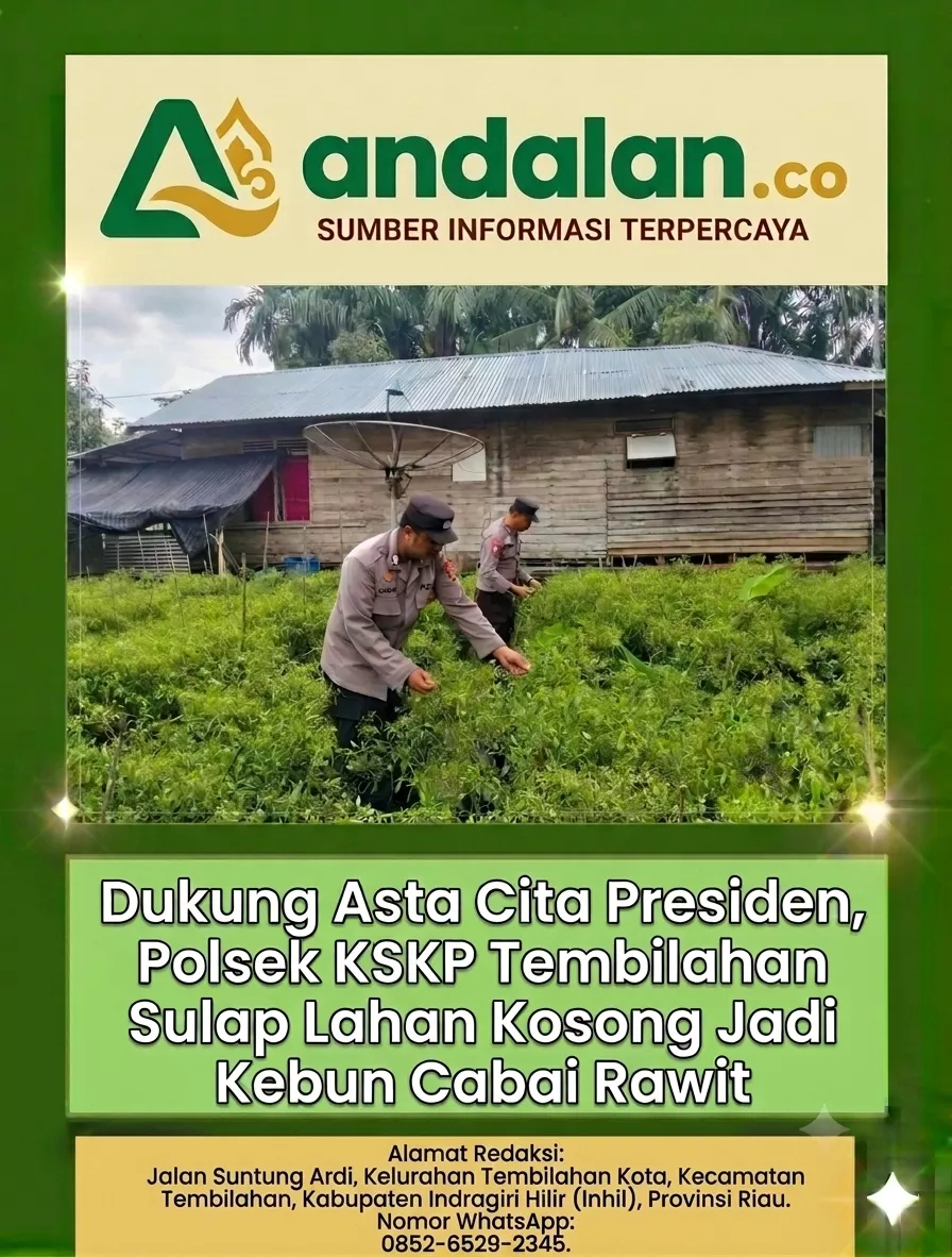 Dukung Asta Cita Presiden, Polsek KSKP Tembilahan Sulap Lahan Kosong Jadi Kebun Cabai Rawit