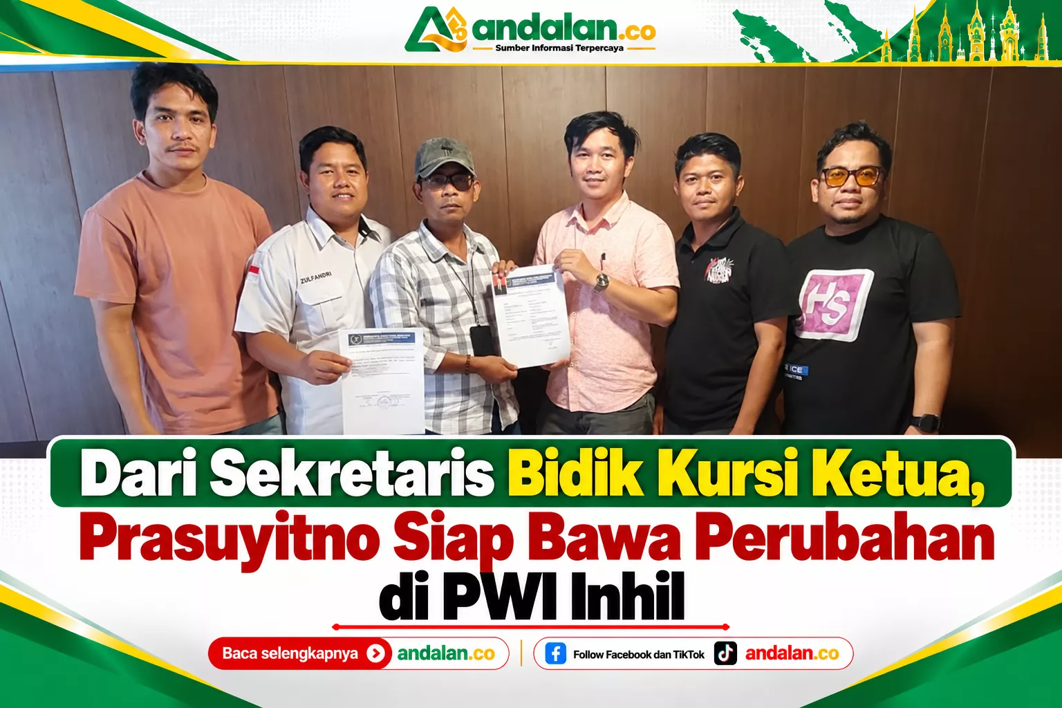 Dari Sekretaris Bidik Kursi Ketua, Prasuyitno Siap Bawa Perubahan di PWI Inhil