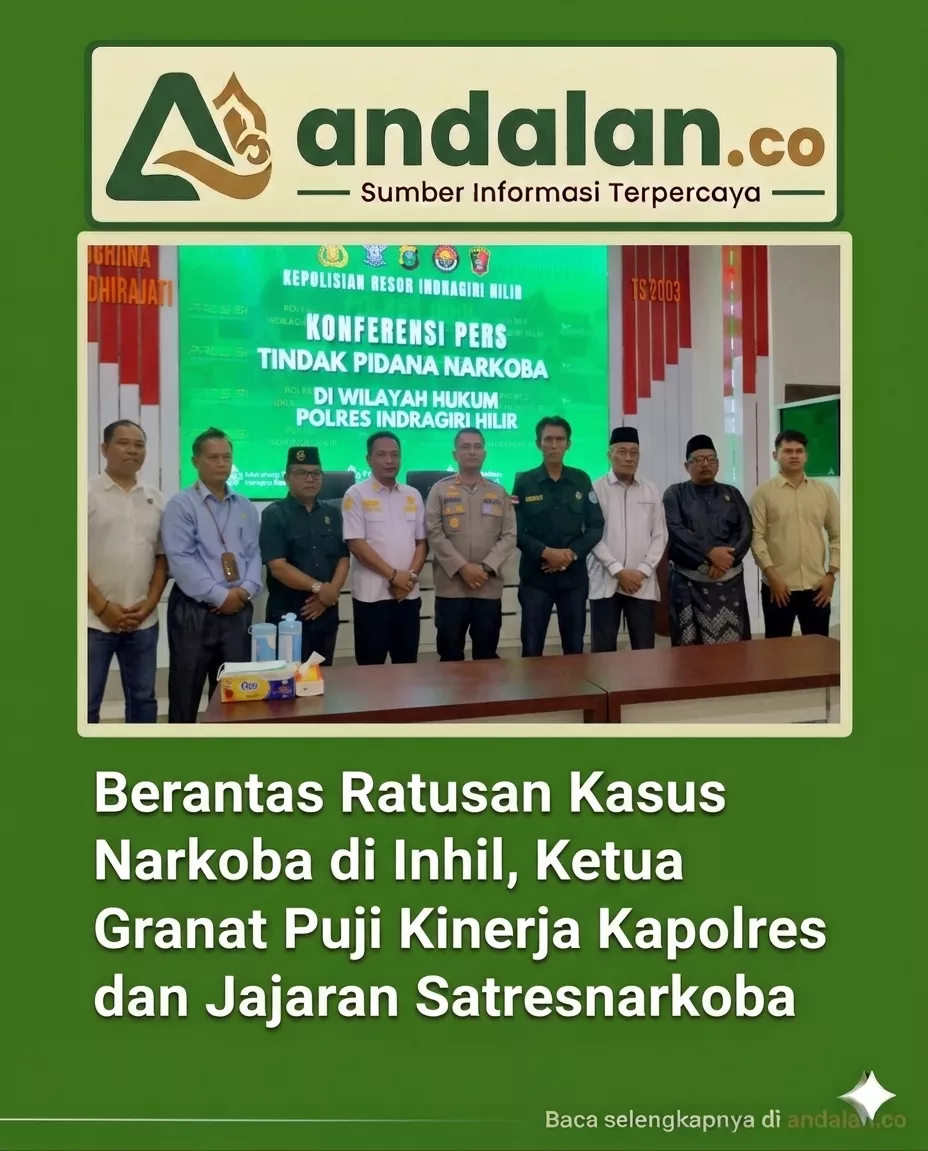 Berantas Ratusan Kasus Narkoba di Inhil, Ketua Granat Puji Kinerja Kapolres dan Jajaran Satresnarkoba