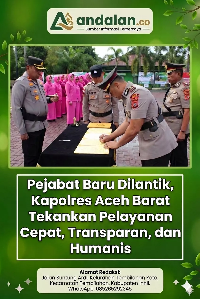 Sertijab Pejabat Utama dan Kapolsek, Kapolres Aceh Barat Tegaskan Komitmen Pelayanan Presisi