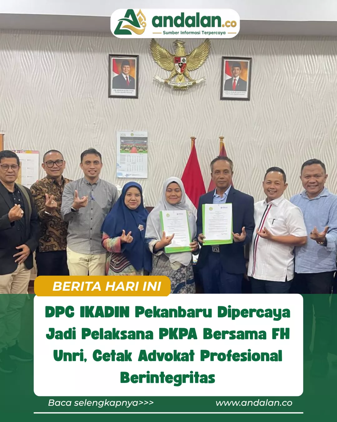 DPC IKADIN Pekanbaru Dipercaya Jadi Pelaksana PKPA Bersama FH Unri, Cetak Advokat Profesional Berintegritas