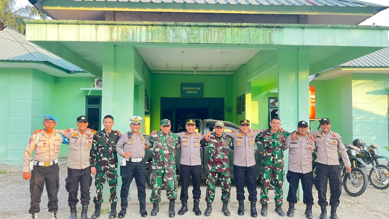 Perkuat Benteng Keamanan di Siak, TNI-Polri Sabak Auh Kompak Bangun Sinergitas Jaga Kamtibmas
