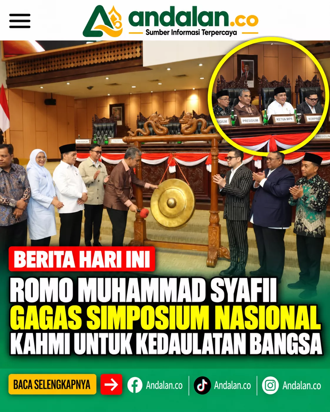 Romo Muhammad Syafii Gagas Simposium Nasional KAHMI untuk Kedaulatan Bangsa