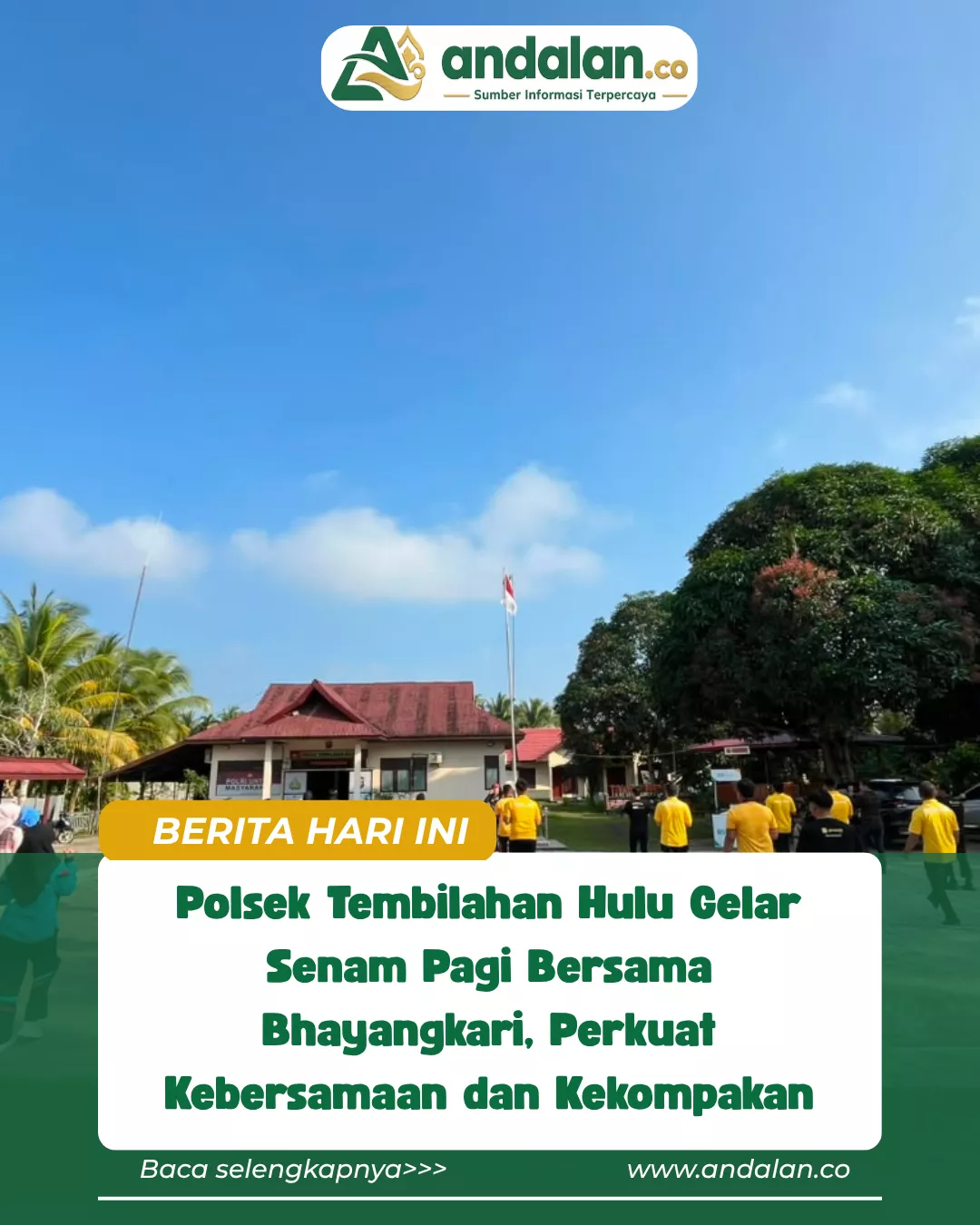 Polsek Tembilahan Hulu Gelar Senam Pagi Bersama Bhayangkari, Perkuat Kebersamaan dan Kekompakan