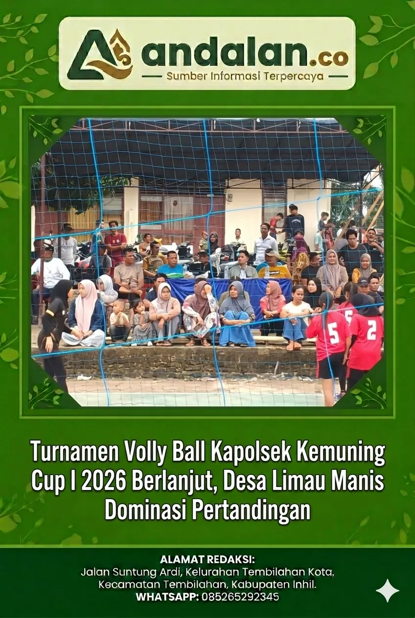 Turnamen Volly Ball Kapolsek Kemuning Cup I 2026 Berlanjut, Desa Limau Manis Dominasi Pertandingan