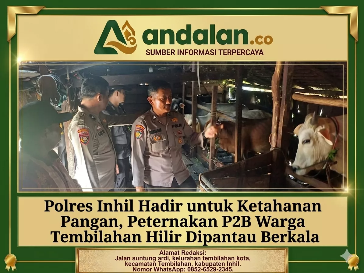 Polres Inhil Hadir untuk Ketahanan Pangan, Peternakan P2B Warga Tembilahan Hilir Dipantau Berkala
