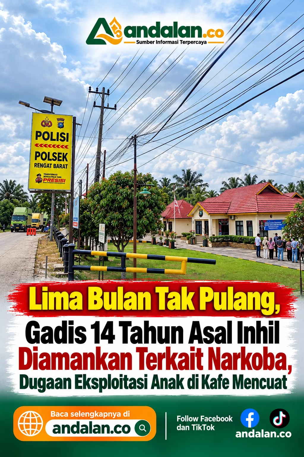 Lima Bulan Tak Pulang, Gadis 14 Tahun Asal Inhil Diamankan Terkait Narkoba, Dugaan Eksploitasi Anak di Kafe Mencuat