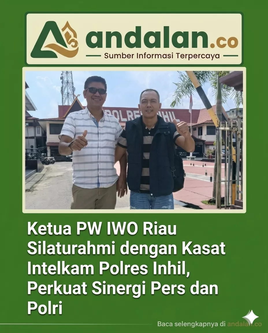 Ketua PW IWO Riau Silaturahmi dengan Kasat Intelkam Polres Inhil, Perkuat Sinergi Pers dan Polri