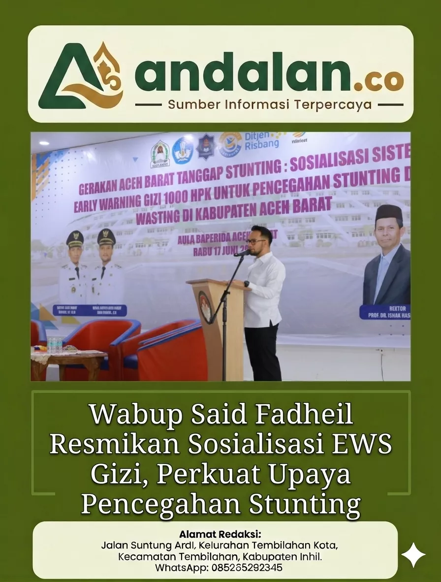 Wabup Said Fadheil Resmikan Sosialisasi EWS Gizi, Perkuat Upaya Pencegahan Stunting