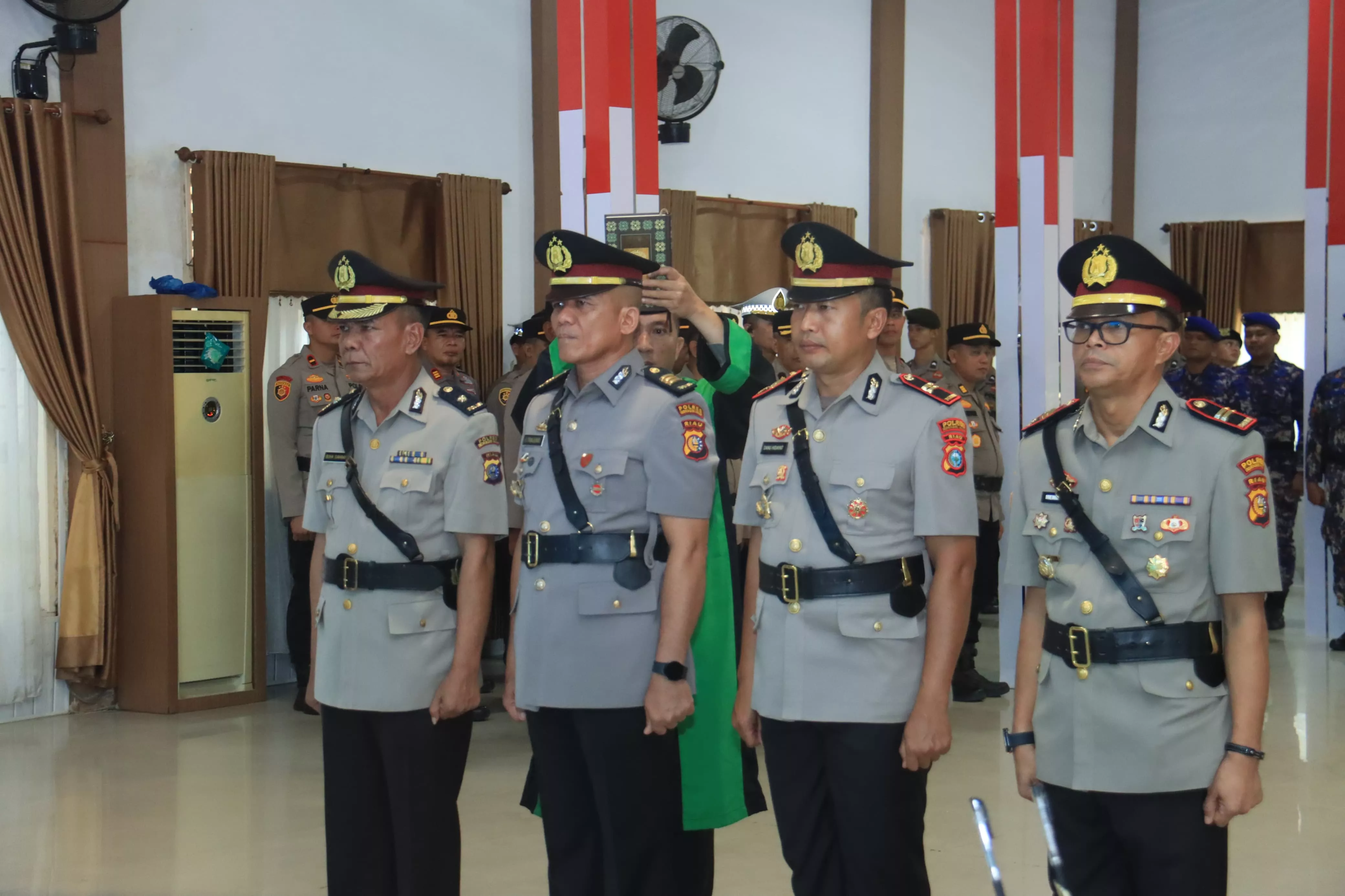 Sertijab Kabagops dan Dua Kapolsek, Kapolres Inhil: Layani Masyarakat dengan Sepenuh Hati
