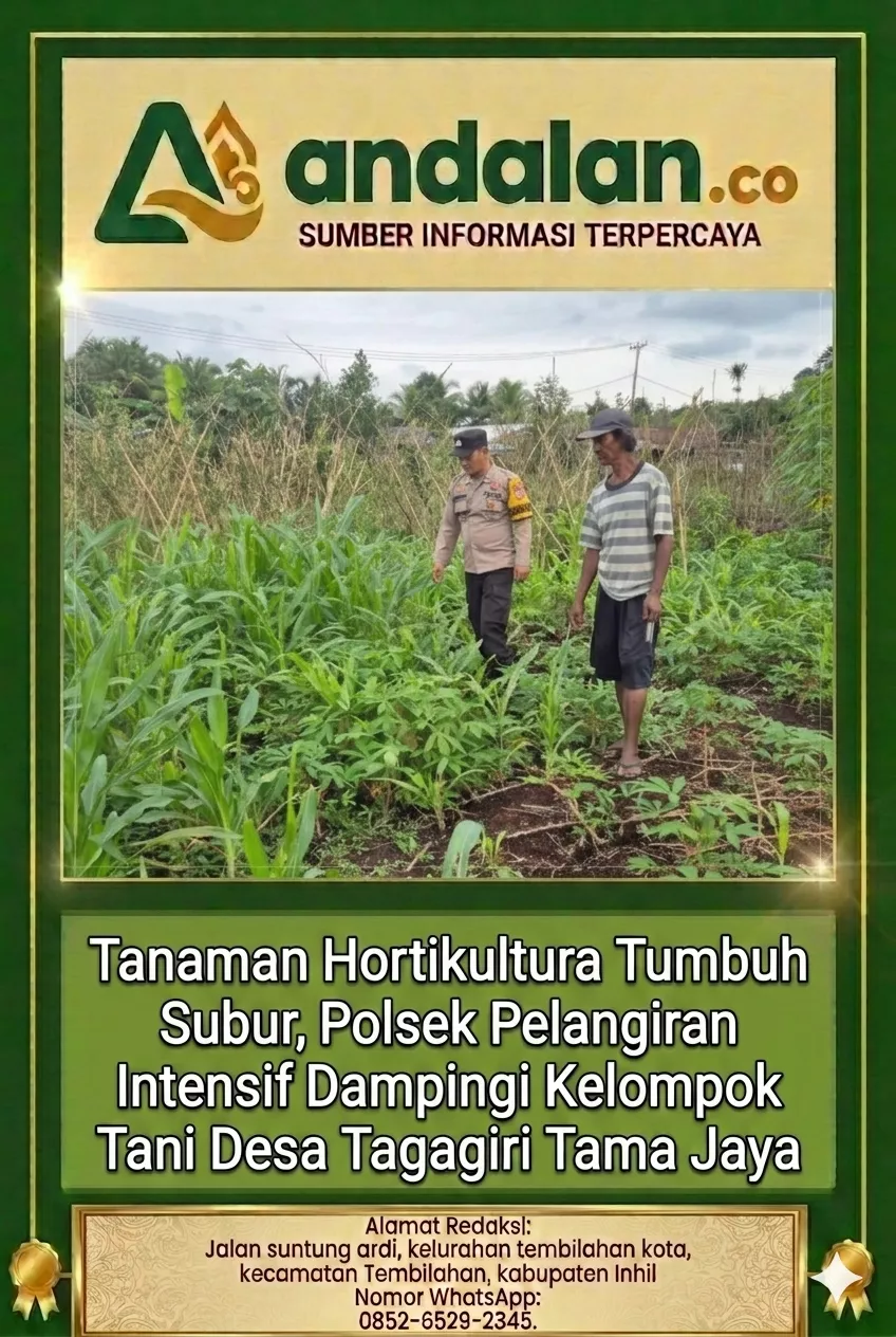 Tanaman Hortikultura Tumbuh Subur, Polsek Pelangiran Intensif Dampingi Kelompok Tani Desa Tagagiri Tama Jaya