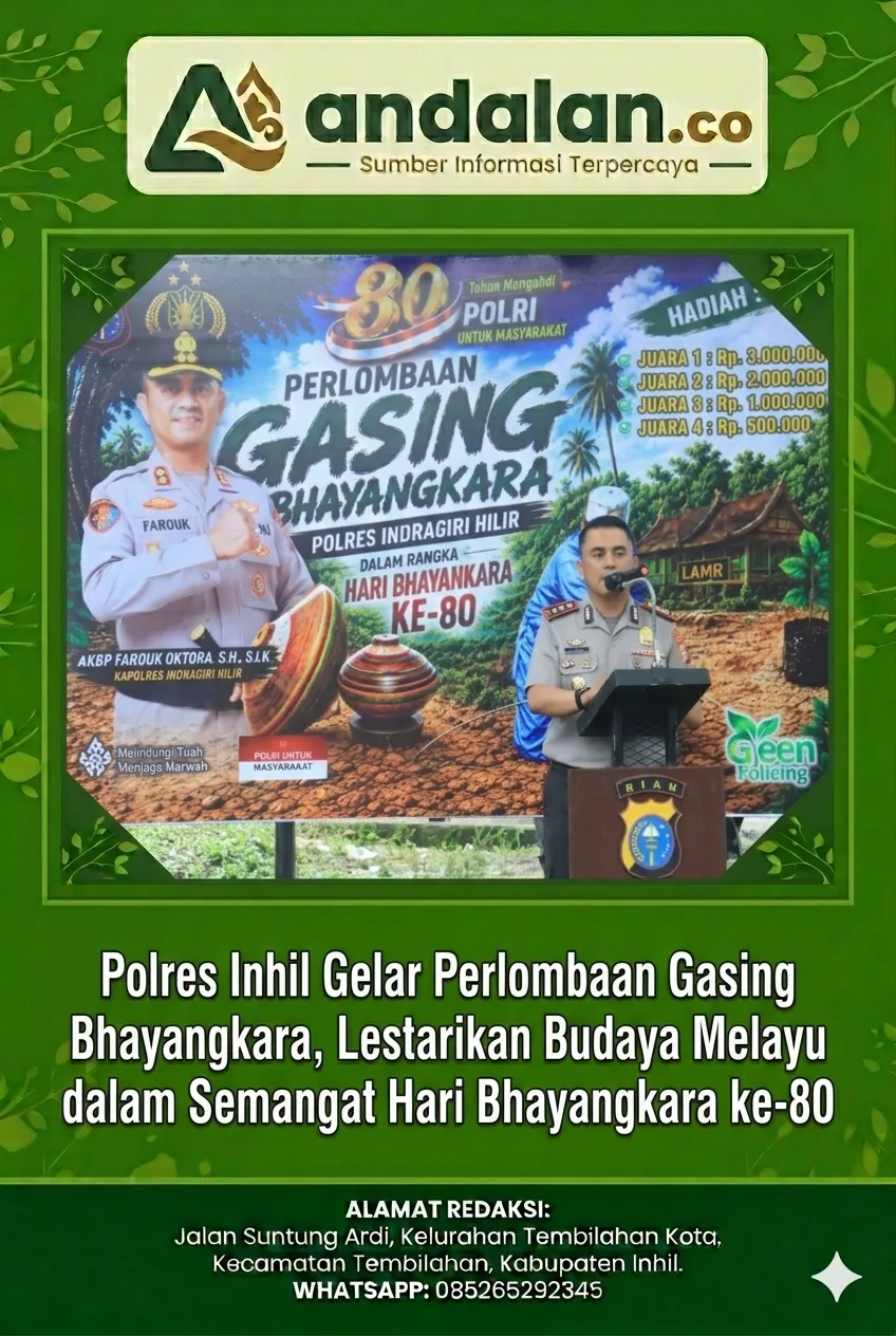 Polres Inhil Gelar Perlombaan Gasing Bhayangkara, Lestarikan Budaya Melayu dalam Semangat Hari Bhayangkara ke-80