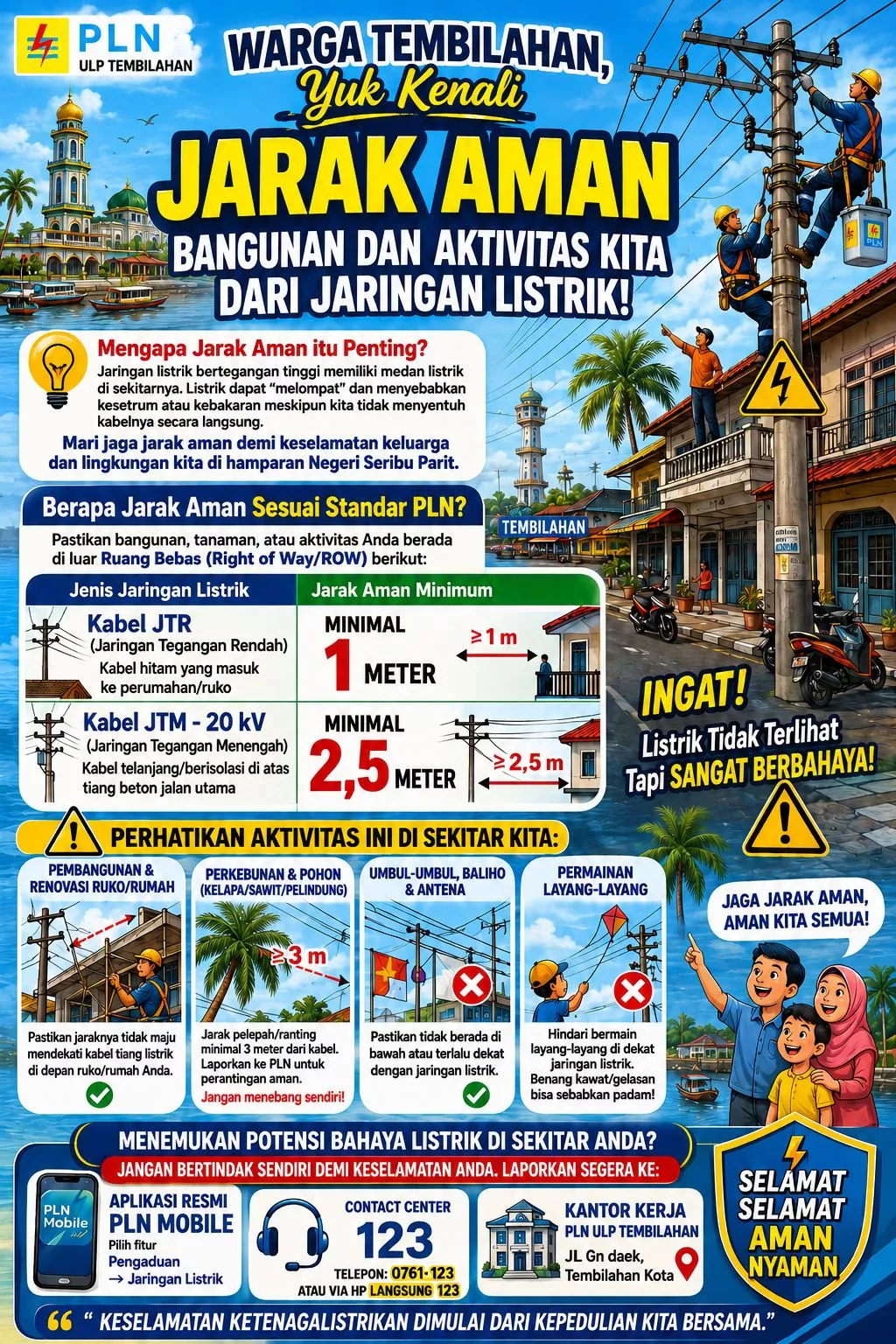 Insiden Dua Remaja Tersengat Listrik di Tembilahan Jadi Alarm Keselamatan Bangunan Dekat Kabel PLN