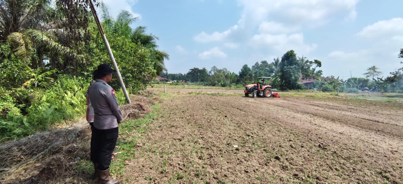 Dukung Ketahanan Pangan, Polsek Sabak Auh Siapkan 1,5 Hektare Lahan Jagung Pipil