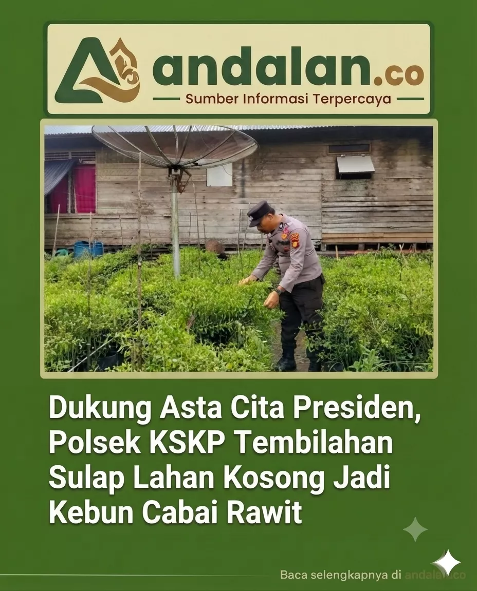 Dukung Asta Cita Presiden, Polsek KSKP Tembilahan Sulap Lahan Kosong Jadi Kebun Cabai Rawit