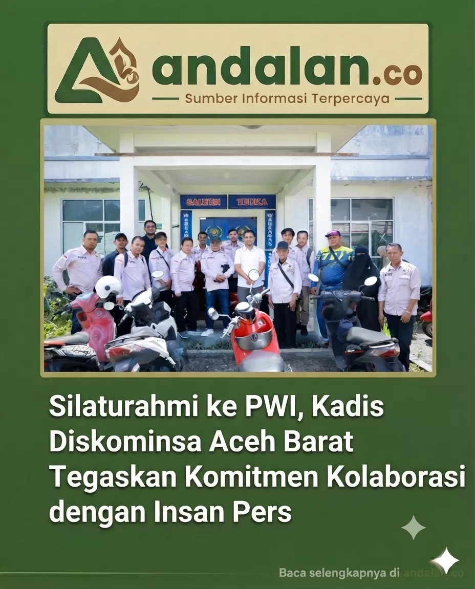 Silaturahmi ke PWI, Kadis Diskominsa Aceh Barat Tegaskan Komitmen Kolaborasi dengan Insan Pers