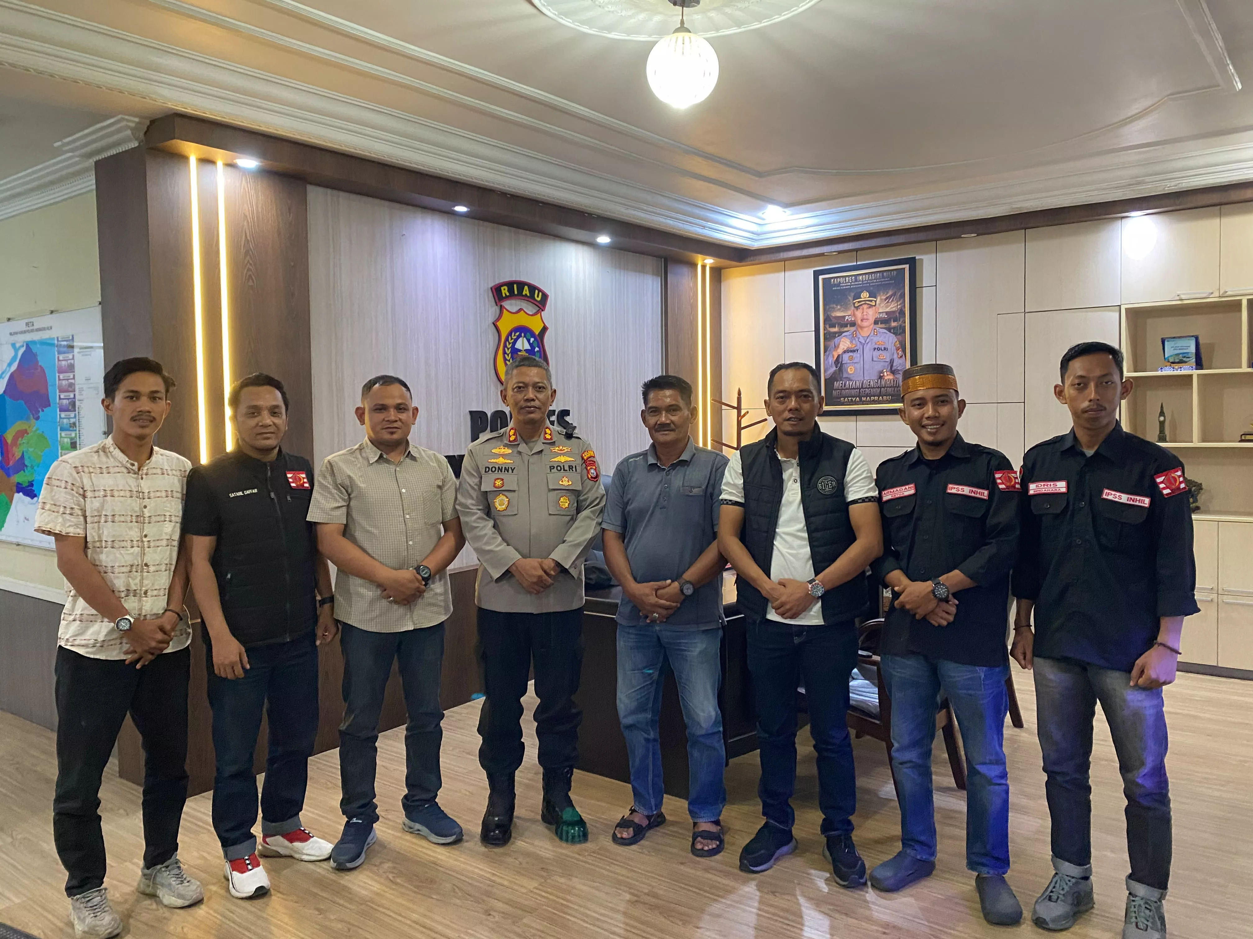 Pererat Silaturahmi, Kapolres Inhil Bersama KKSS, IPSS dan IWO Riau Sepakat Jaga Kamtibmas