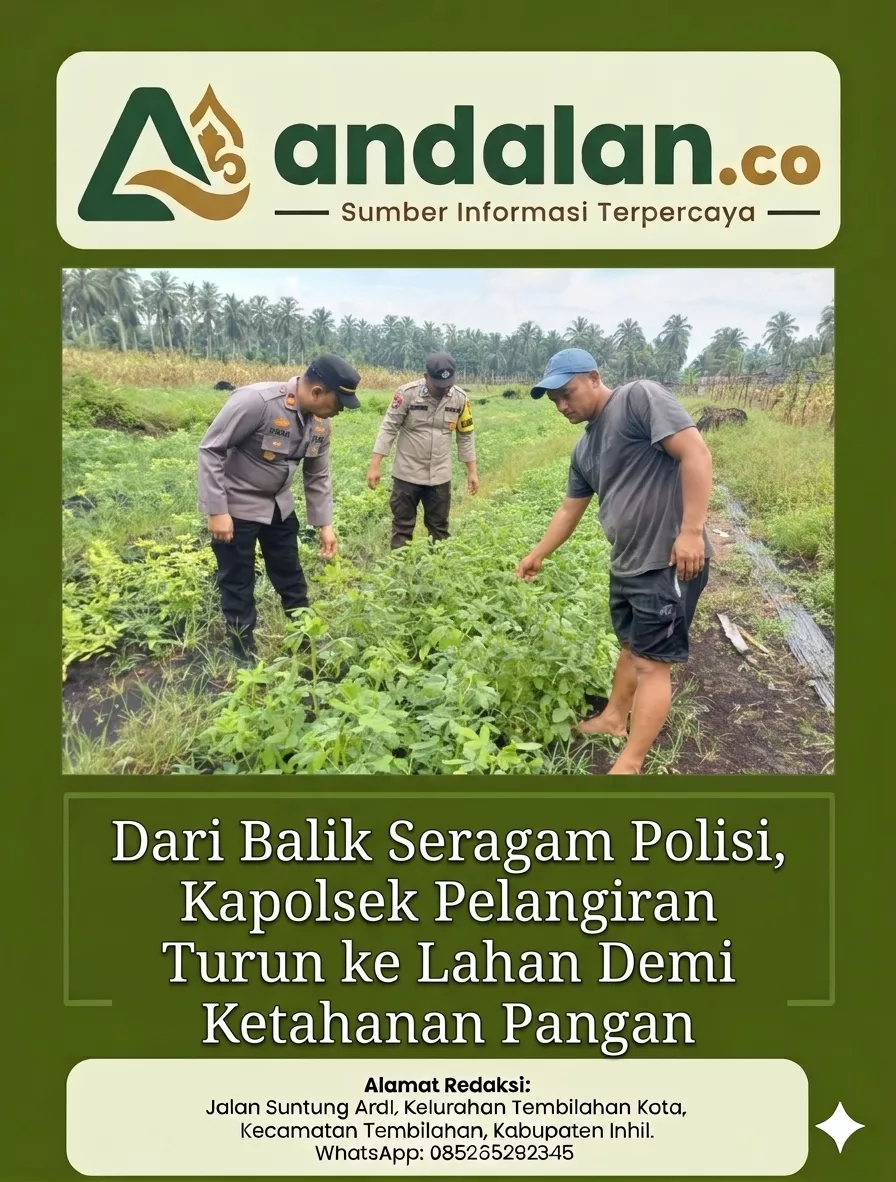 Dari Balik Seragam Polisi, Kapolsek Pelangiran Turun ke Lahan Demi Ketahanan Pangan