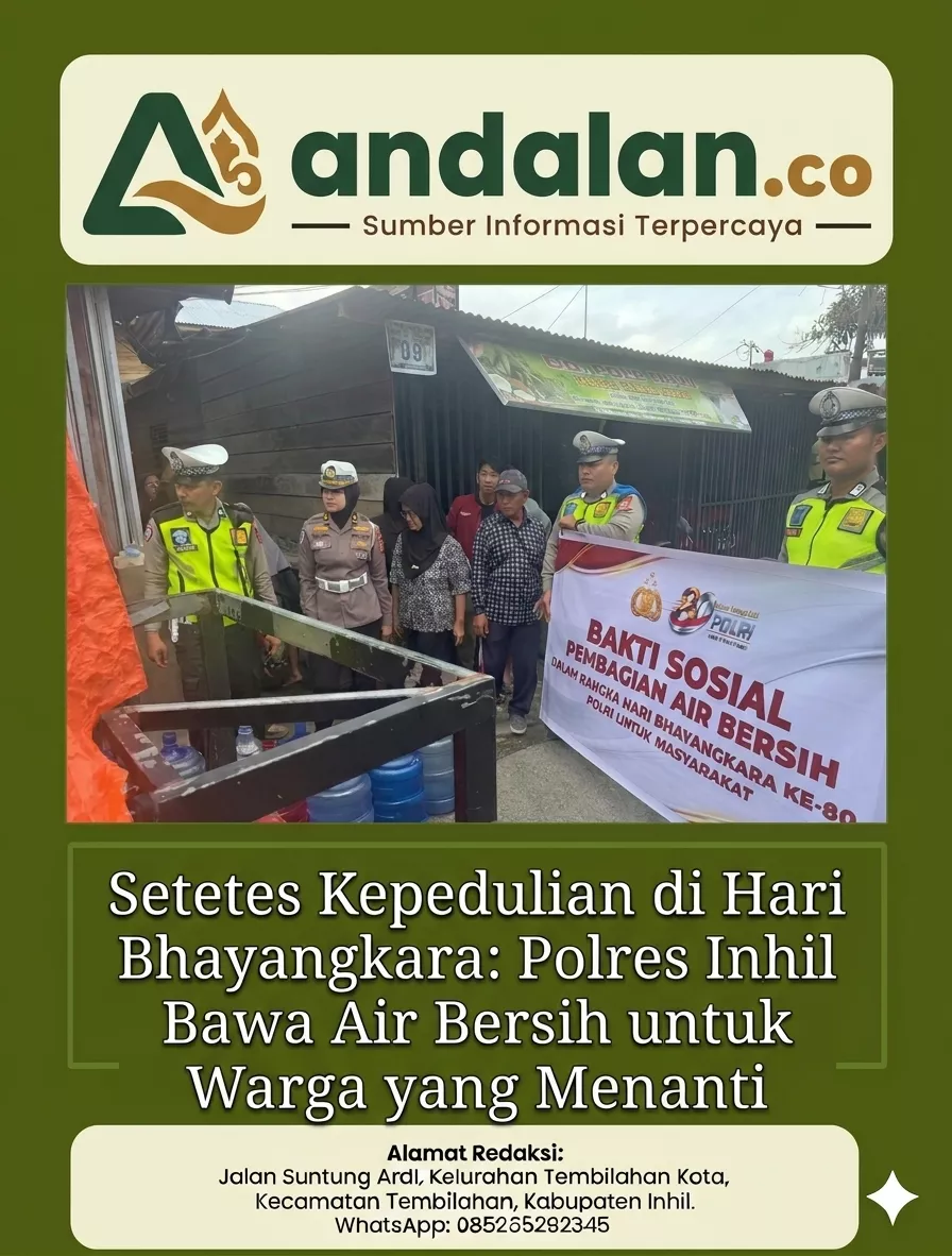 Setetes Kepedulian di Hari Bhayangkara: Polres Inhil Bawa Air Bersih untuk Warga yang Menanti