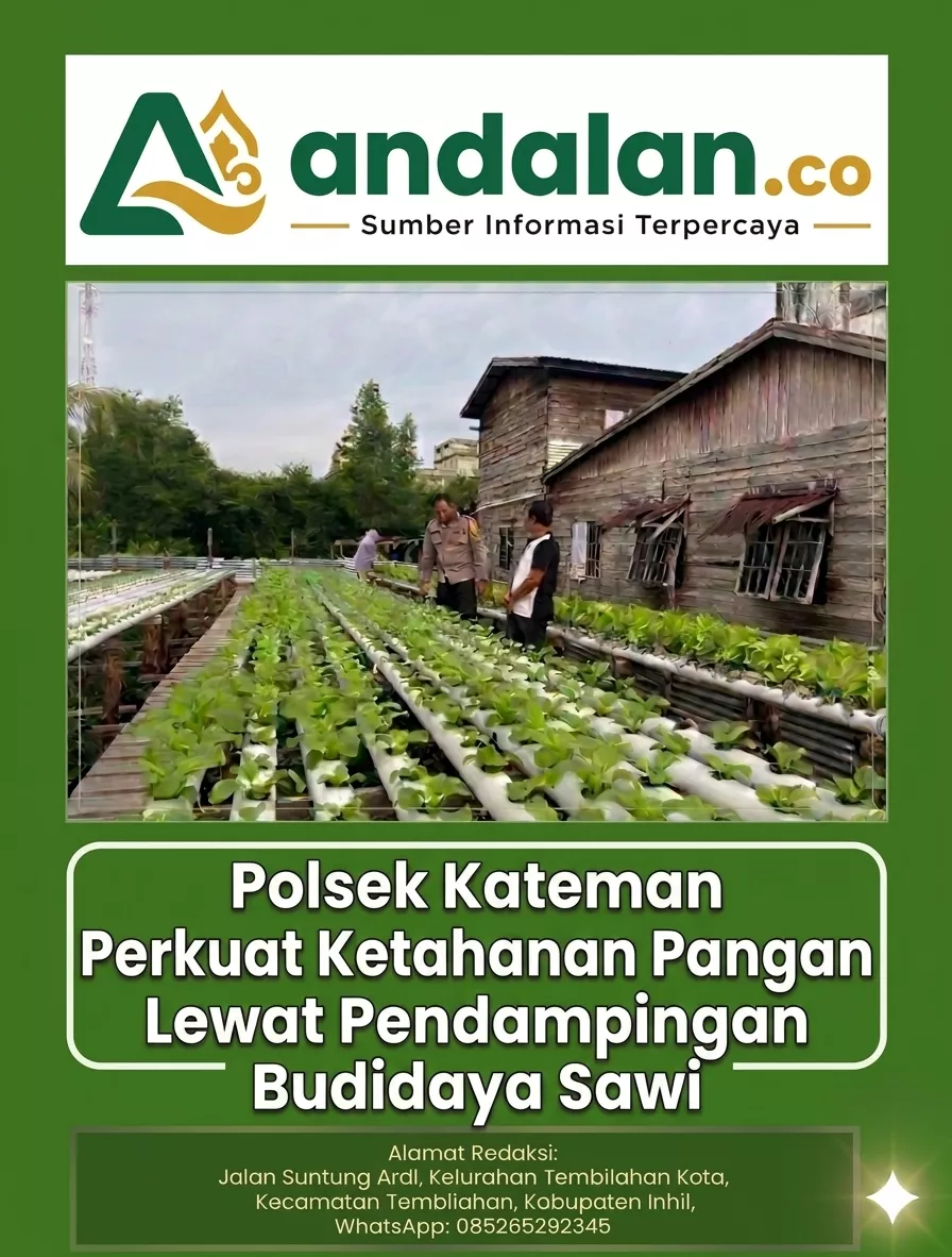 Polsek Kateman Perkuat Ketahanan Pangan Lewat Pendampingan Budidaya Sawi