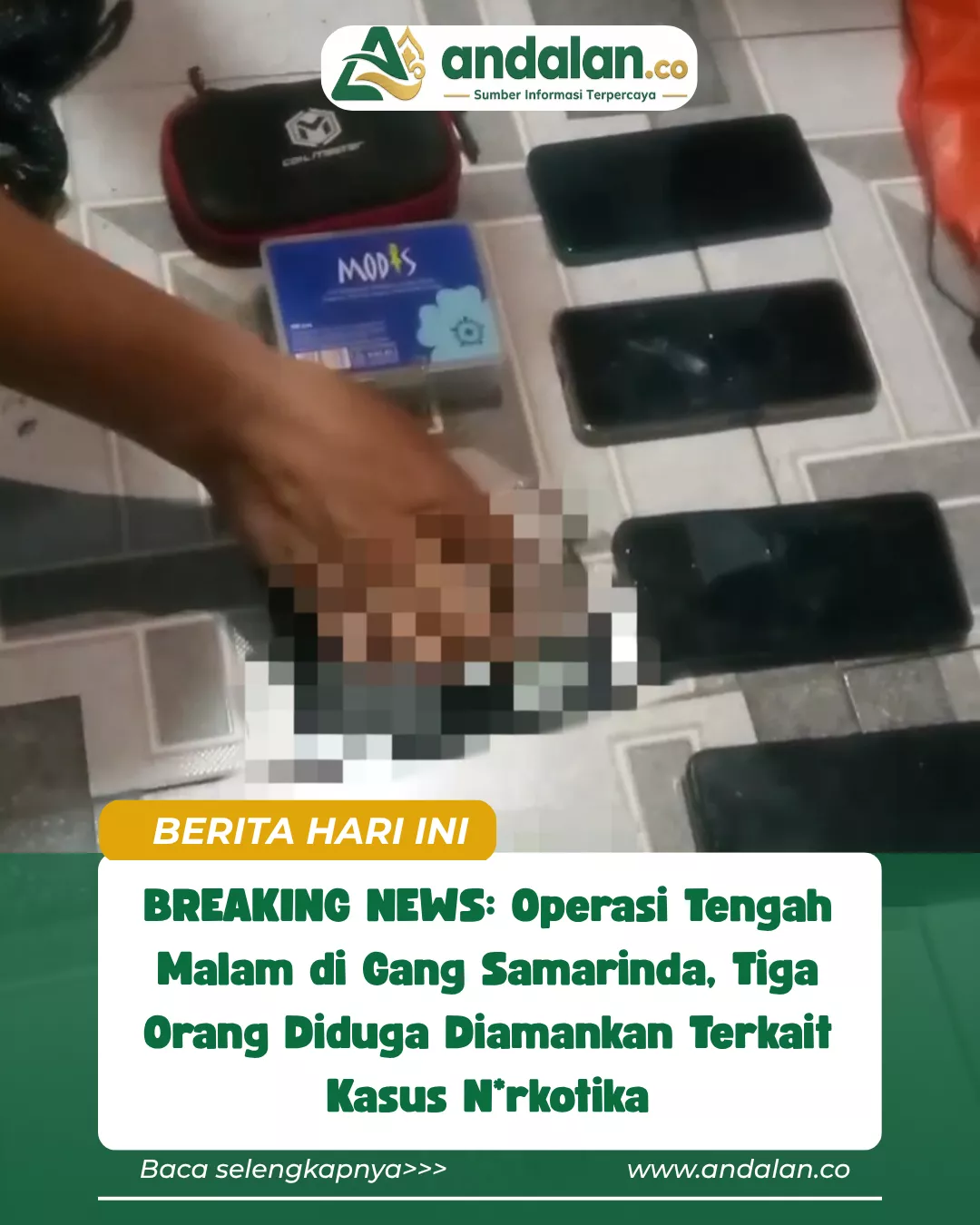 BREAKING NEWS: Operasi Tengah Malam di Gang Samarinda, Tiga Orang Diduga Diamankan Terkait Kasus N*rkotika