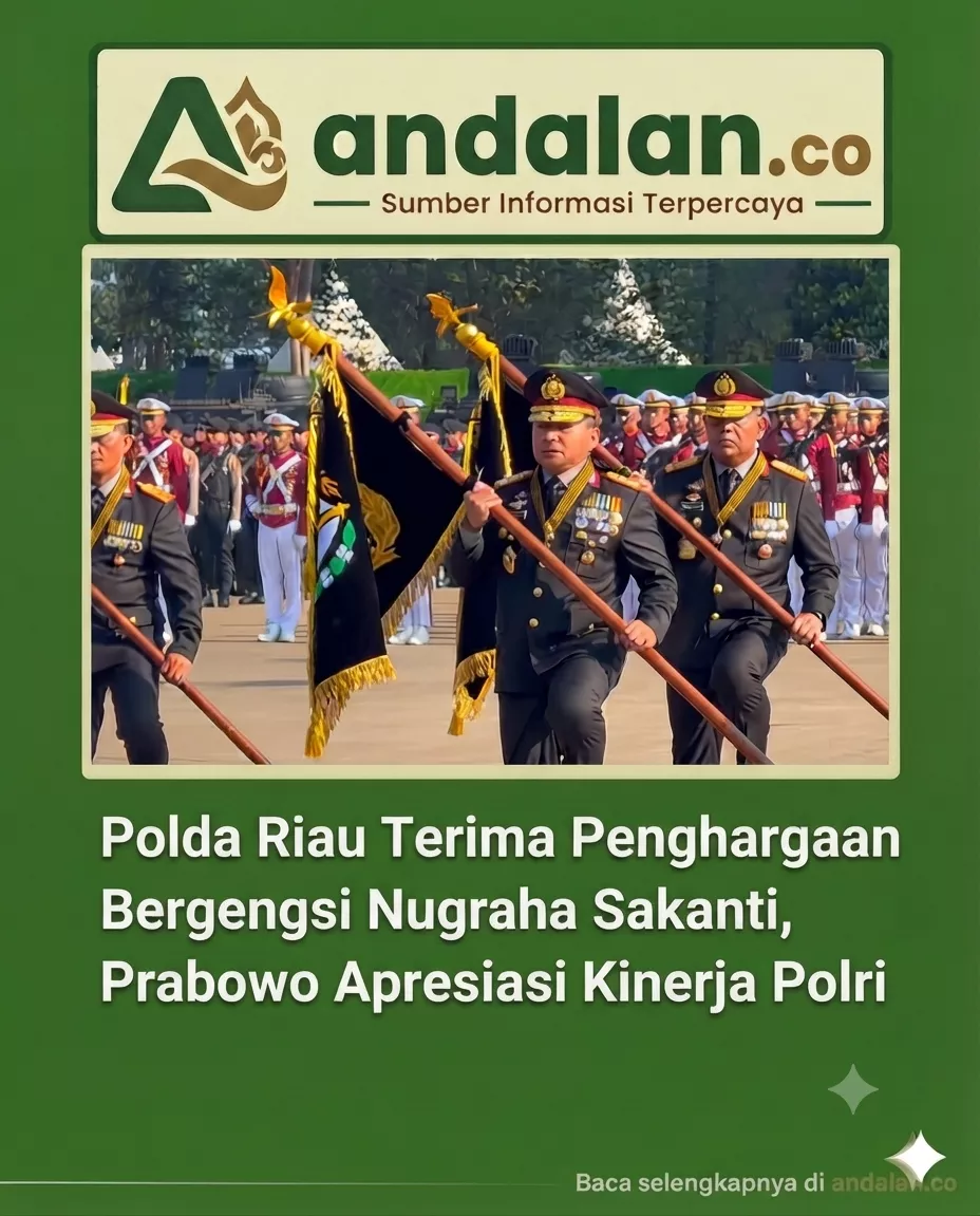 Polda Riau Terima Penghargaan Bergengsi Nugraha Sakanti, Prabowo Apresiasi Kinerja Polri