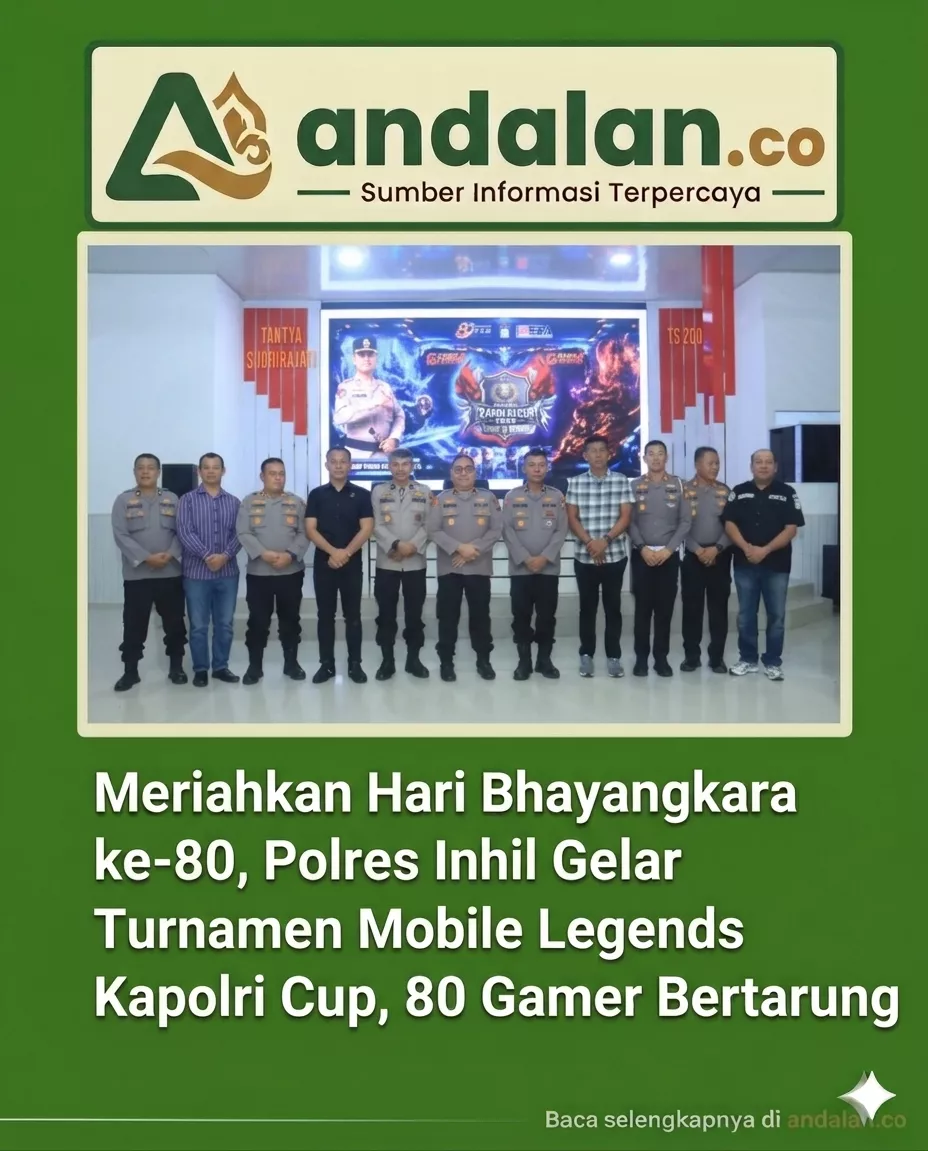 Meriahkan Hari Bhayangkara ke-80, Polres Inhil Gelar Turnamen Mobile Legends Kapolri Cup, 80 Gamer Bertarung