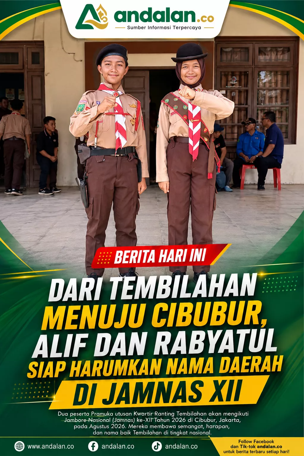 Dari Tembilahan Menuju Cibubur, Alif dan Rabyatul Siap Harumkan Nama Daerah di Jamnas XII