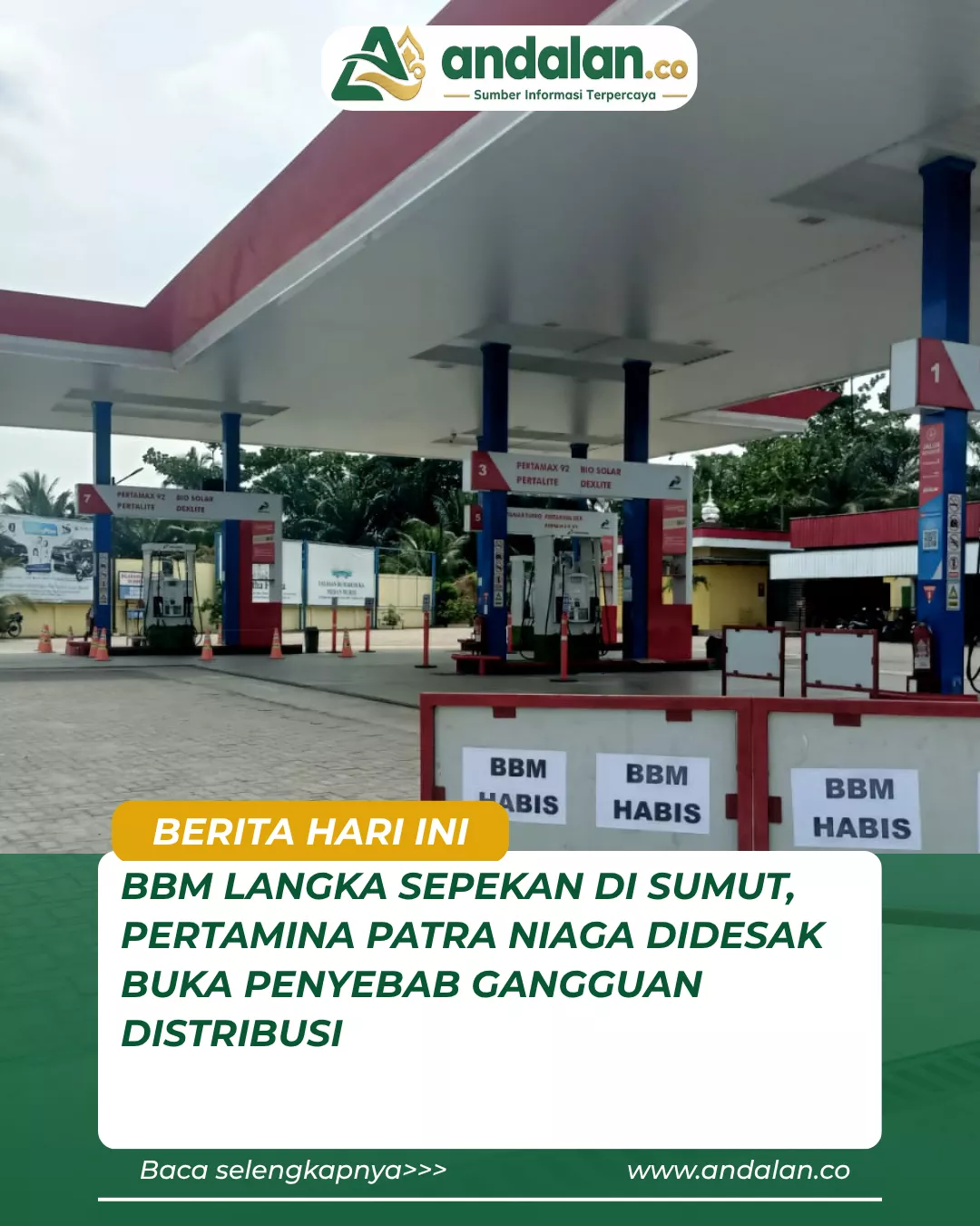 BBM Langka Sepekan di Sumut, Pertamina Patra Niaga Didesak Buka Penyebab Gangguan Distribusi