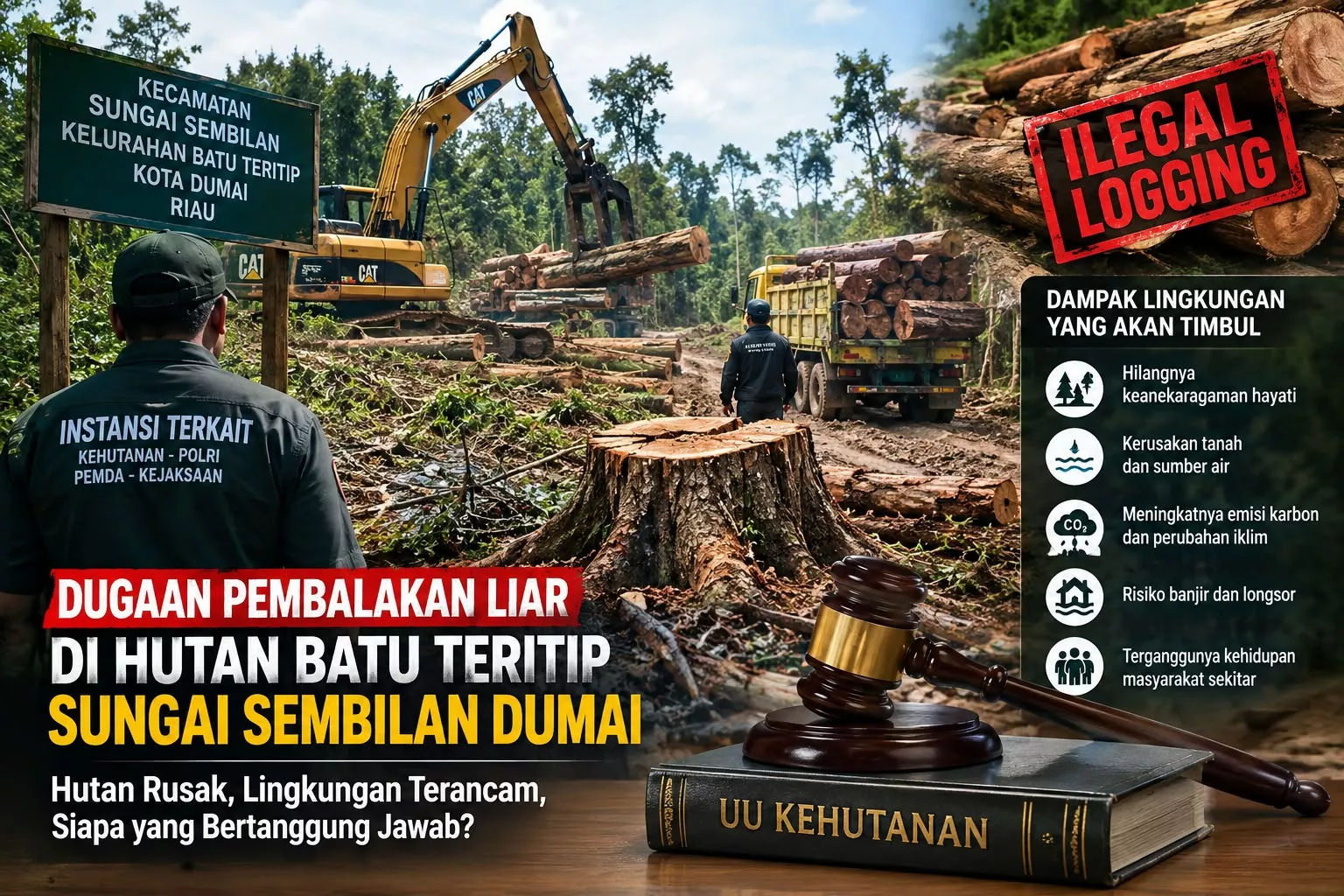 Hutan Batu Teritip Terancam !Dugaan Pembalakan Liar di Sungai Sembilan di Sorot, Siapa Yang Bertanggung-jawab? 