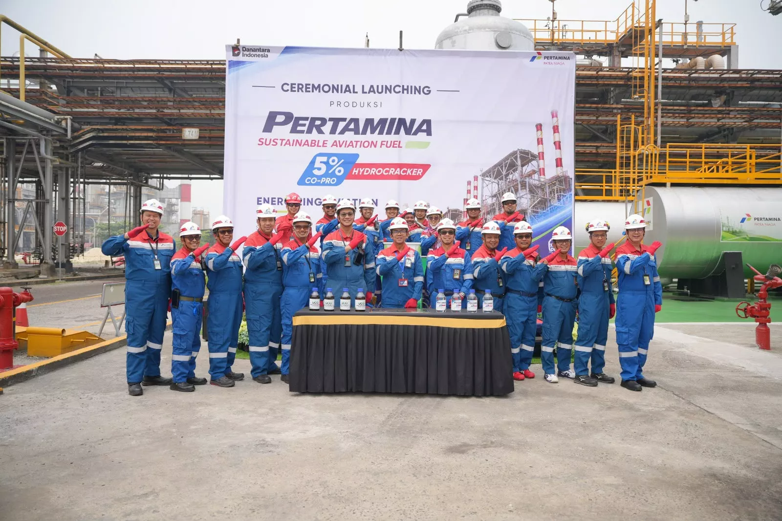 Pertamina Patra Niaga Kilang Dumai Luncurkan Produk SAF  Dengan 5 % Minyak Jelantah, Bukti Keandalan  Kilang Dukung Transformasi Aviasi Indonesia